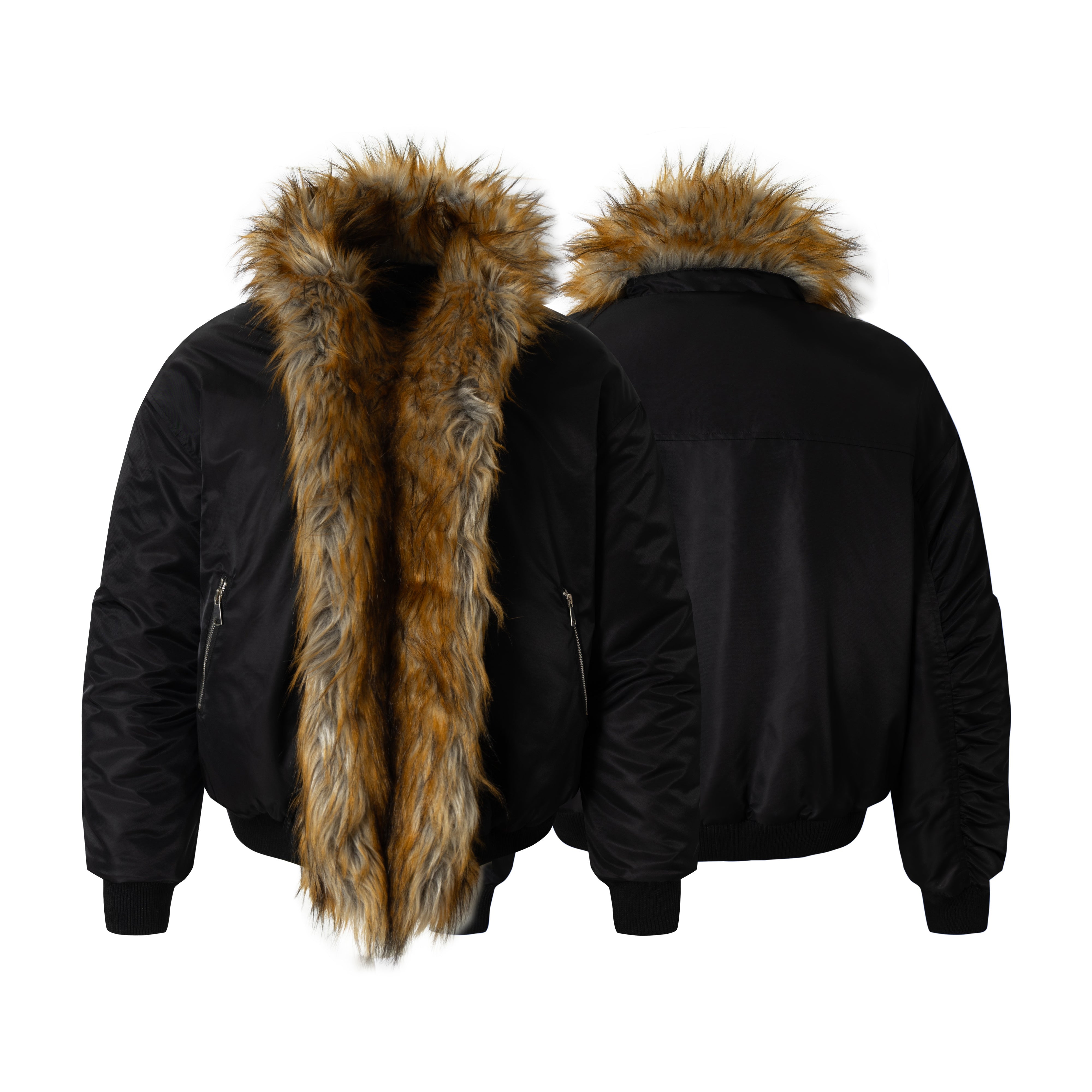 3-6-5.shop Faux-Fur Lined Bomber Jacket
