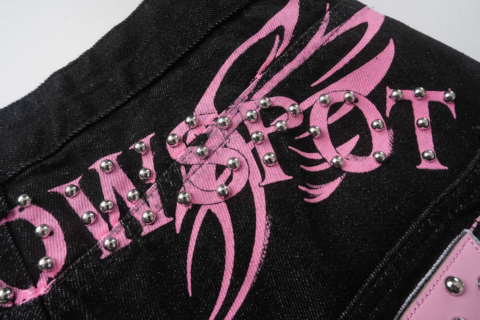 3-6-5.shop Cross Pocket Graphic Wide-Leg Jeans