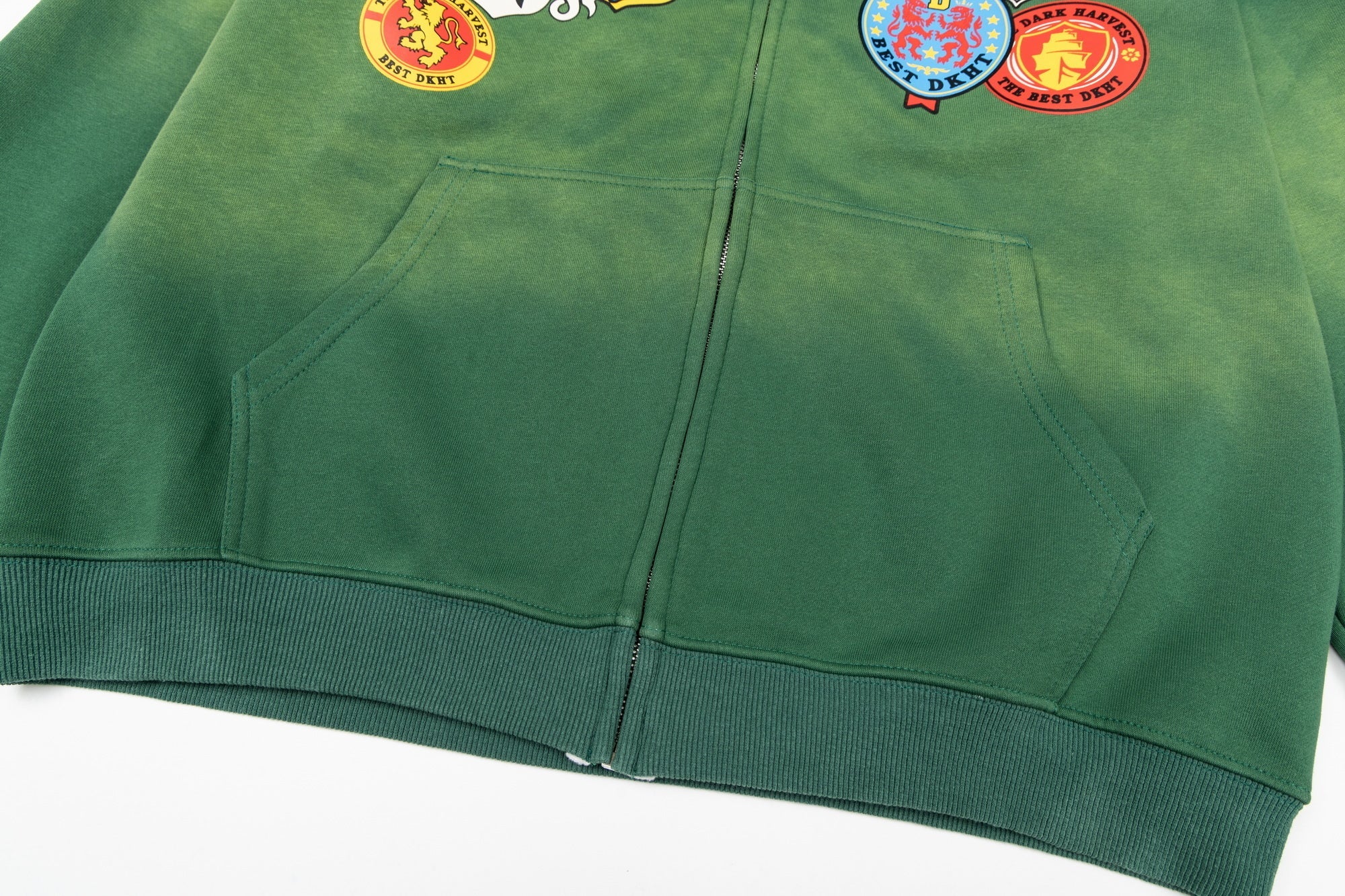 3-6-5.shop Crest Patch Zip-Up Hoodie