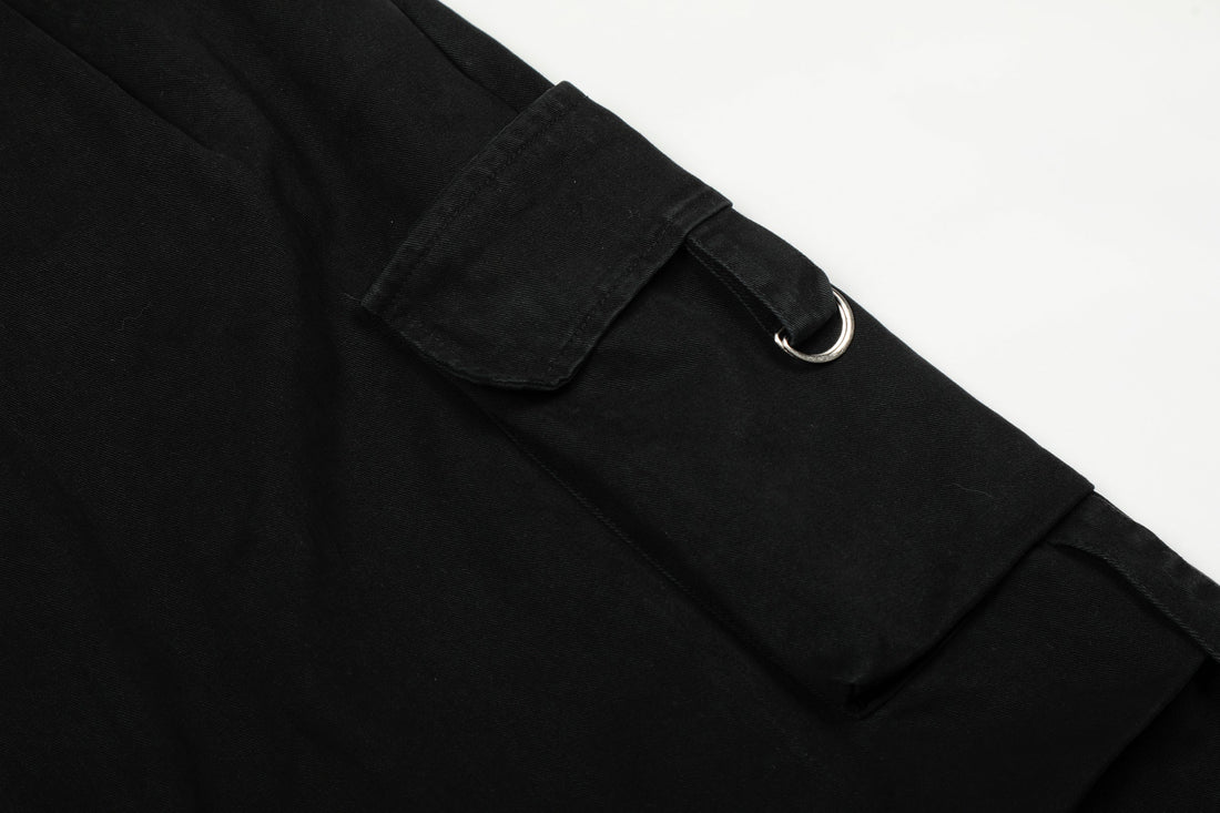 3-6-5.shop Typography Cargo Wide-Leg Pants