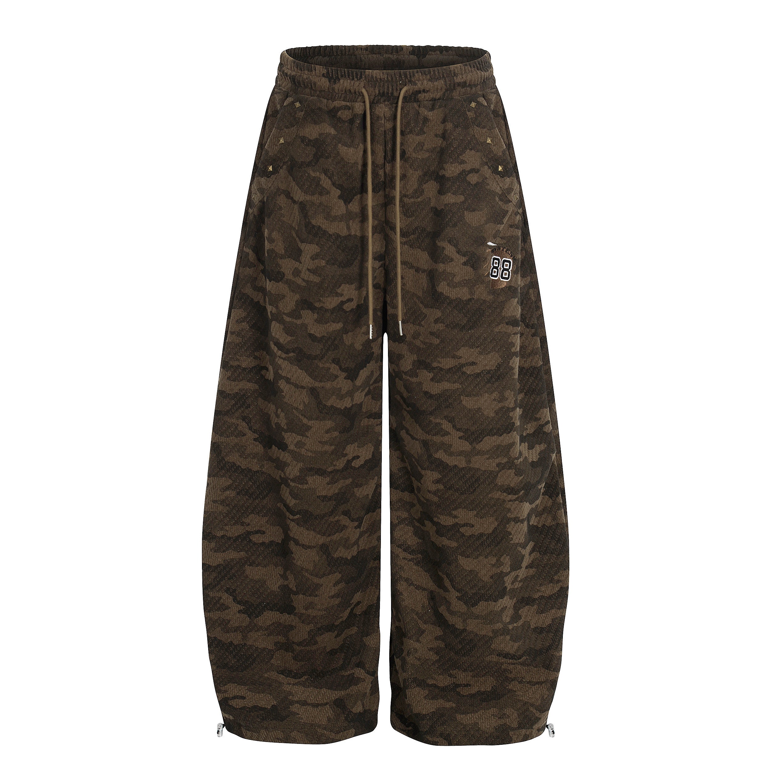 3-6-5.shop Vintage Camo Wide-Leg Sweatpants