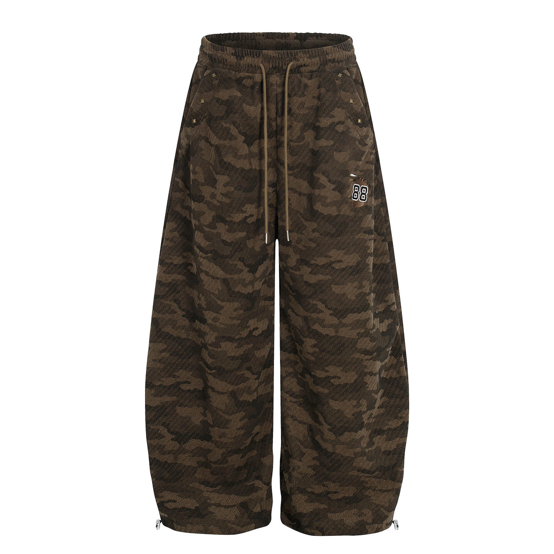 3-6-5.shop Vintage Camo Wide-Leg Sweatpants
