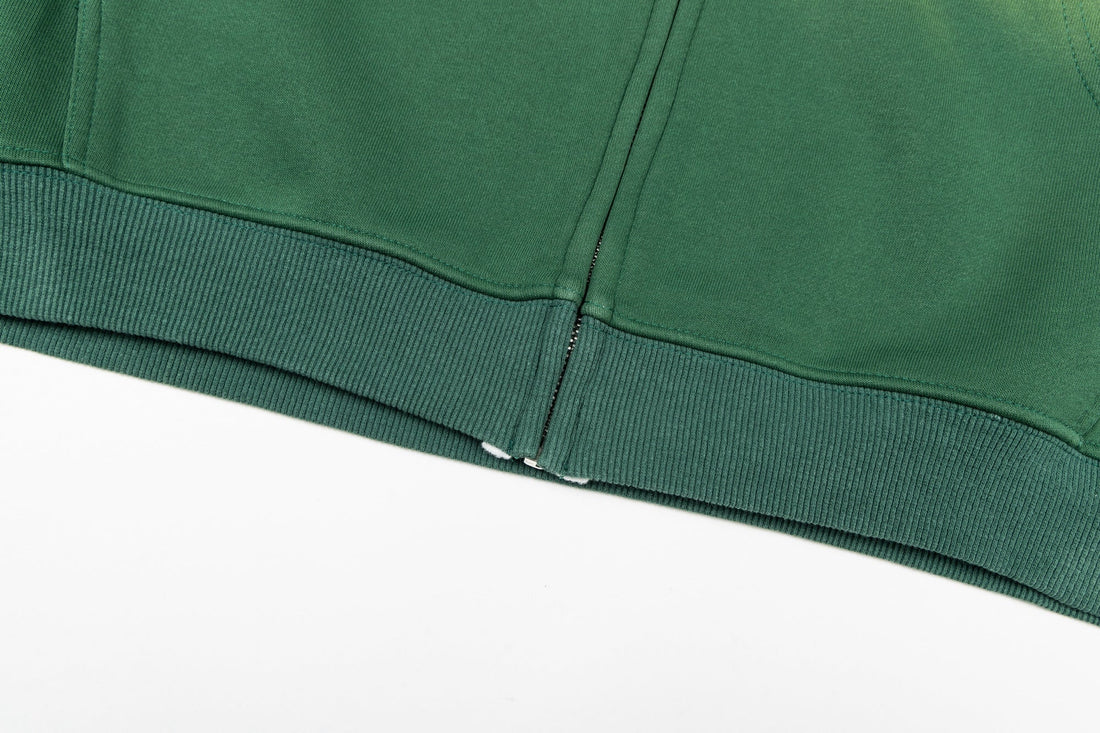 3-6-5.shop Crest Patch Zip-Up Hoodie