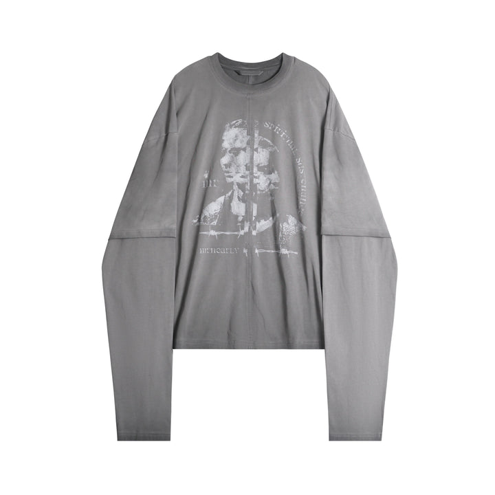 3-6-5.shop Layered Portrait Long Sleeve Tee