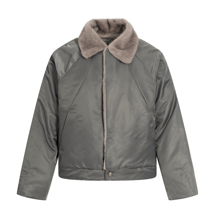 3-6-5.shop Faux Fur Collar Nylon Jacket