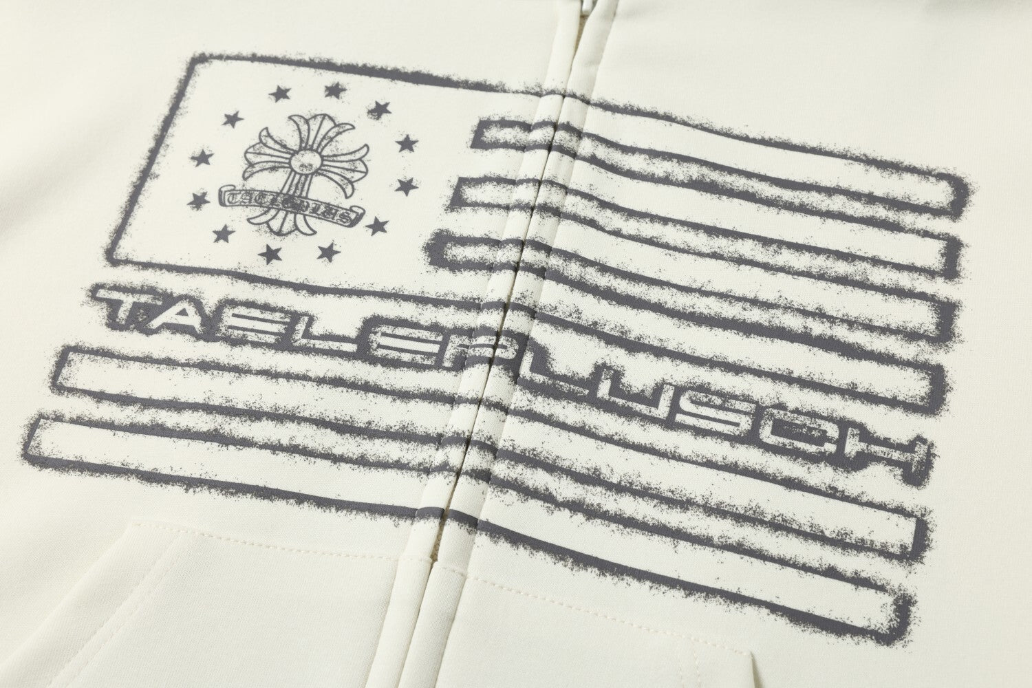 3-6-5.shop Vintage Flag Zip Hoodie