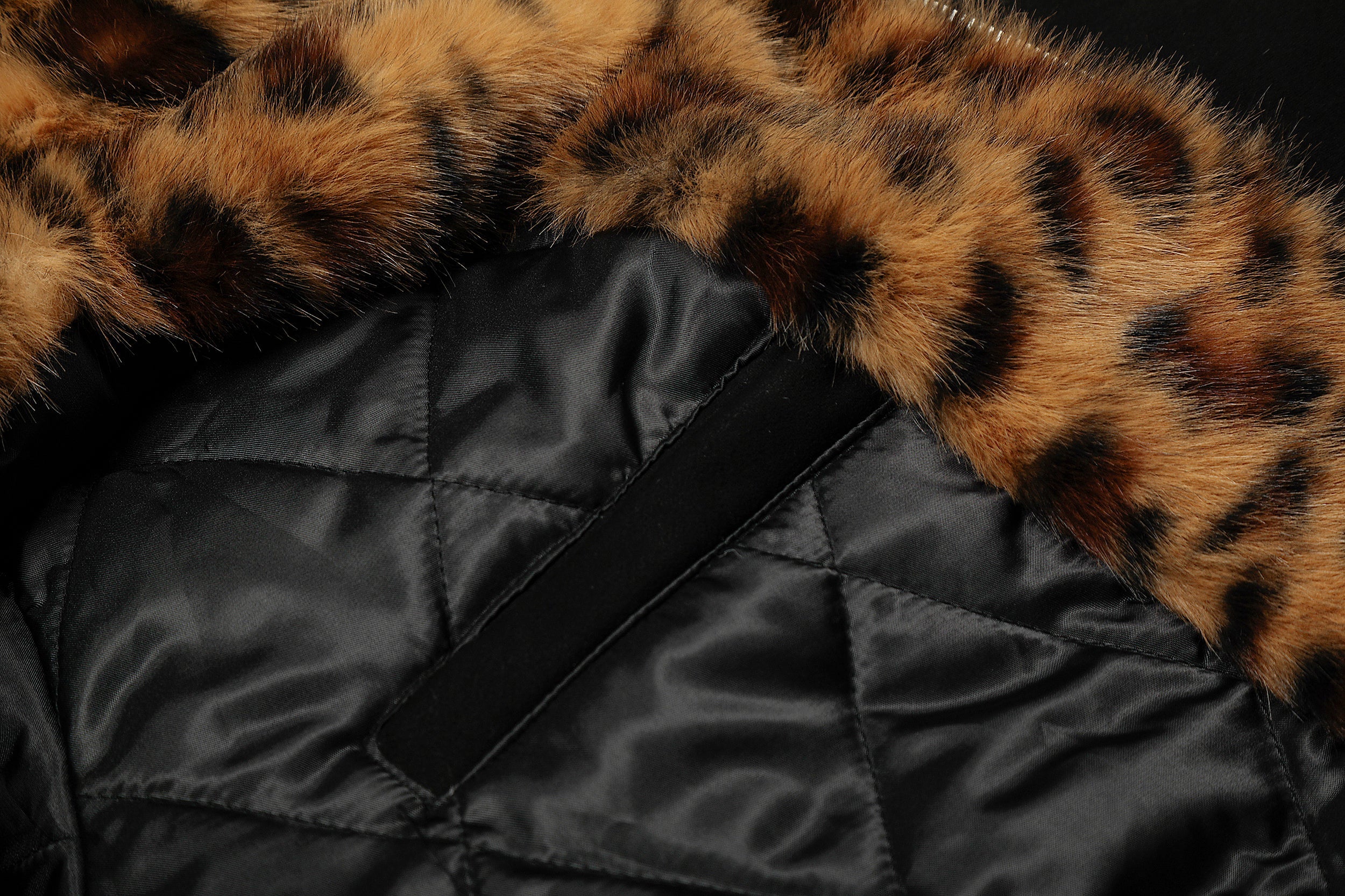 3-6-5.shop Faux Fur-Lined Leopard Hood Jacket