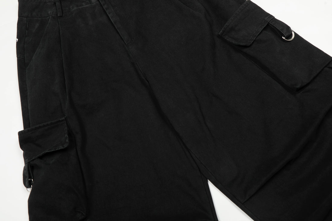 3-6-5.shop Typography Cargo Wide-Leg Pants