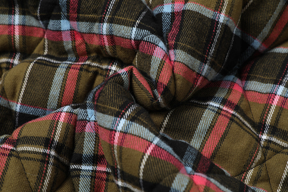 3-6-5.shop Reversible Plaid Fur Hooded Jacket