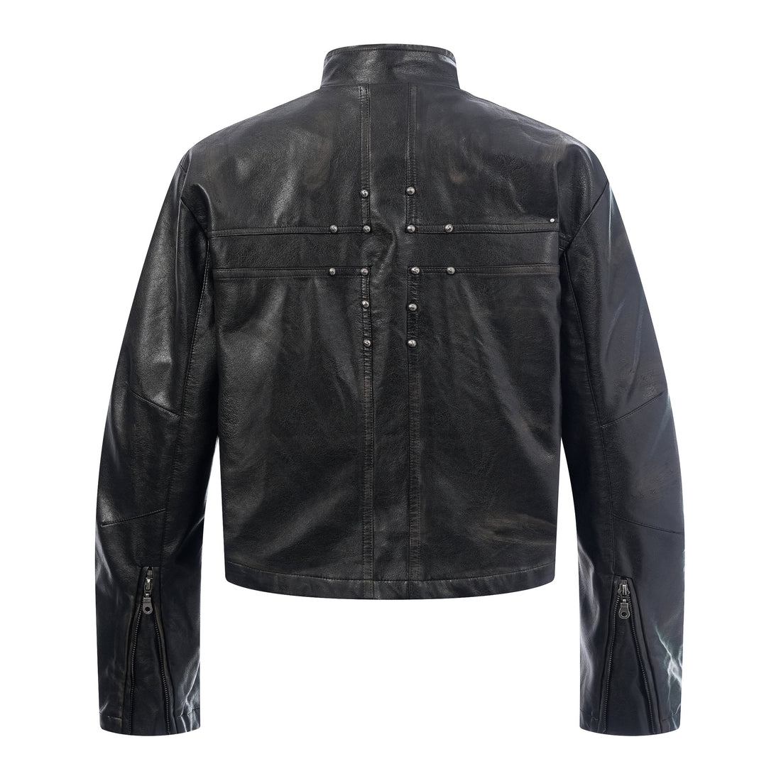 3-6-5.shop PU Leather Zip Jacket