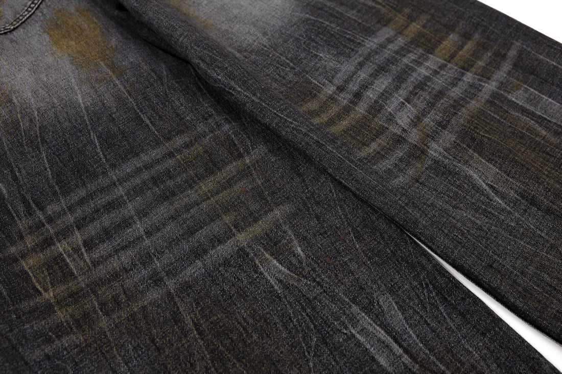 3-6-5.shop Vintage Washed Curved Denim Pants