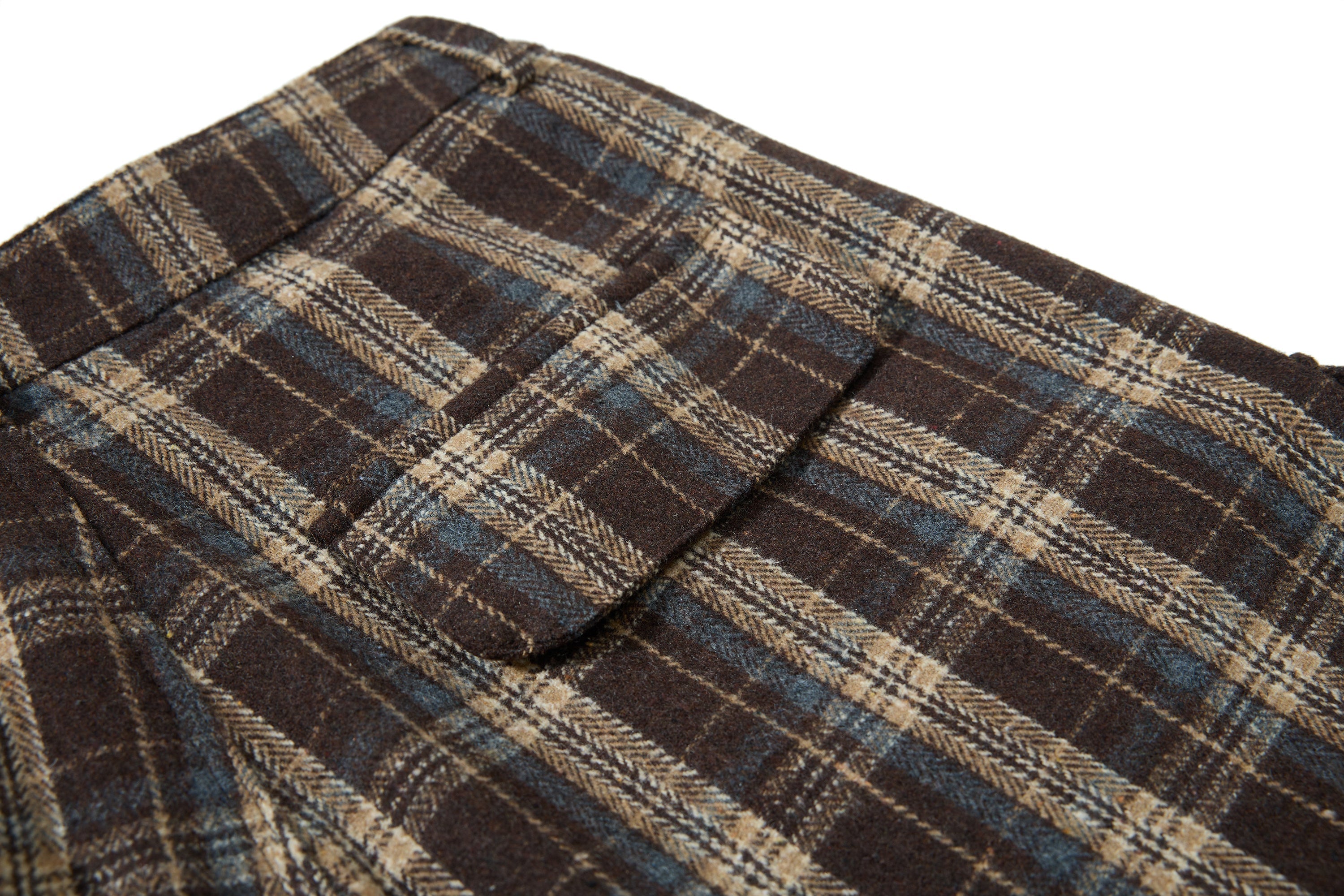 3-6-5.shop Vintage Check Wool-Blend Cargo Pants