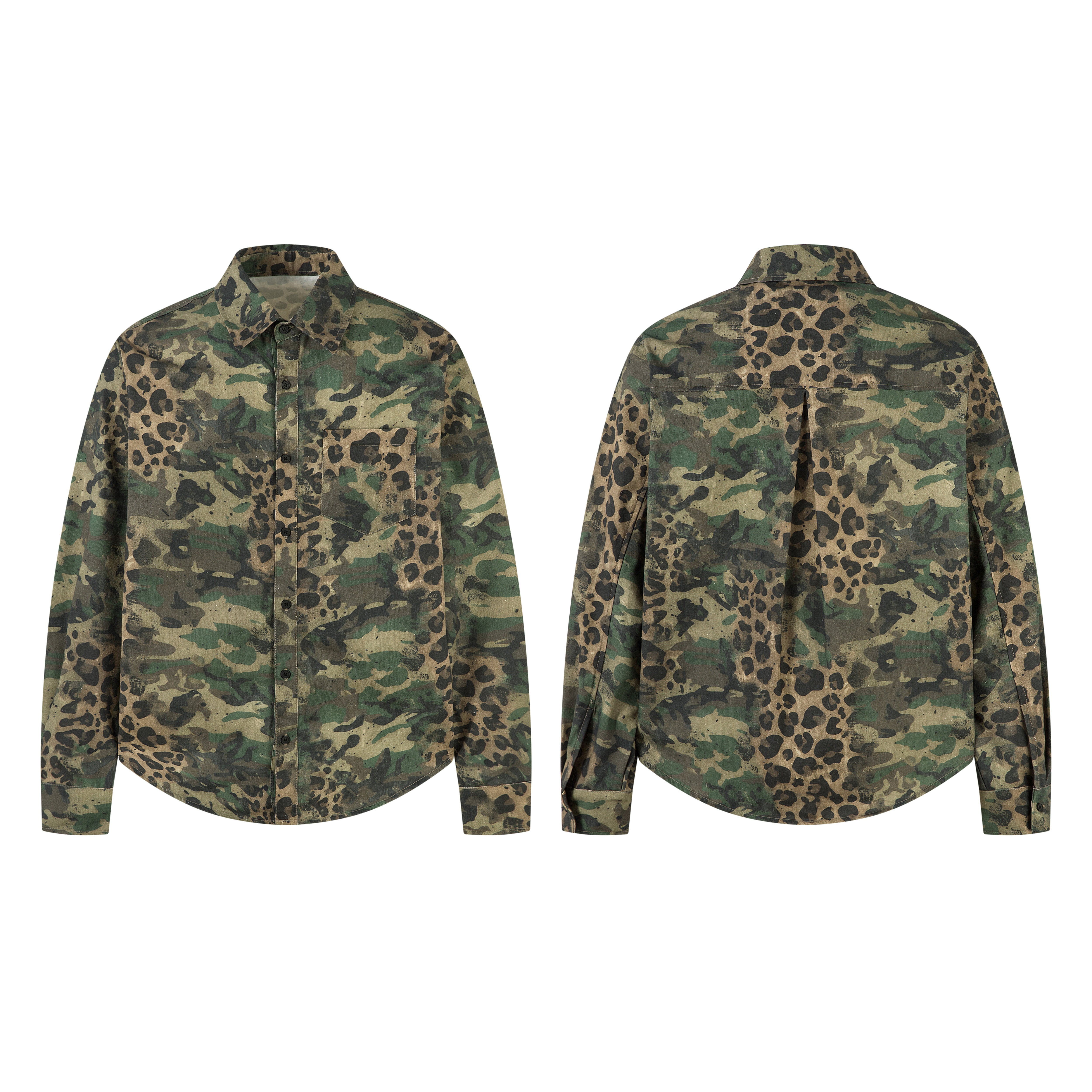 3-6-5.shop Camo-Leopard Hybrid Utility Shirt