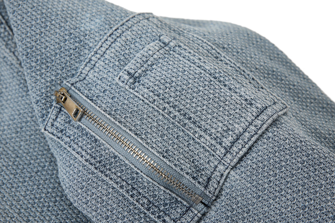 3-6-5.shop Fur-Trim Washed Hooded Jacket