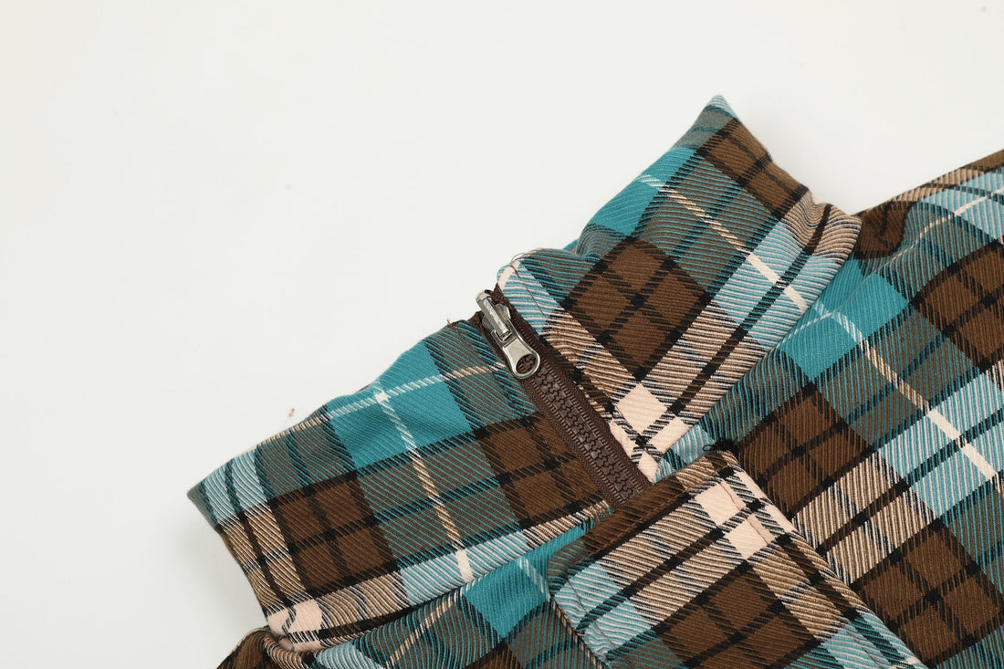 3-6-5.shop Reversible Plaid Puffer Jacket