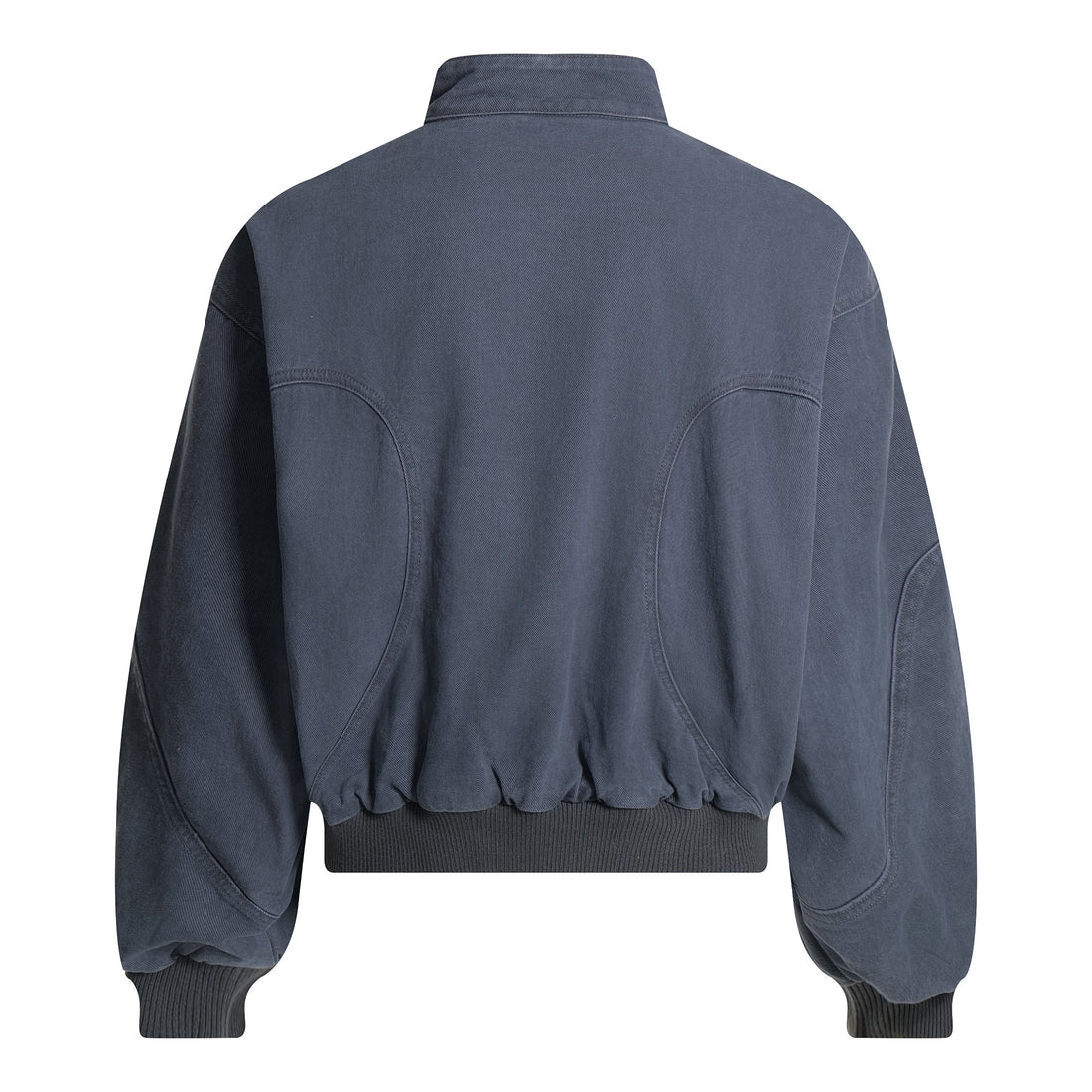 3-6-5.shop Washed Curved-Panel Bomber Jacket
