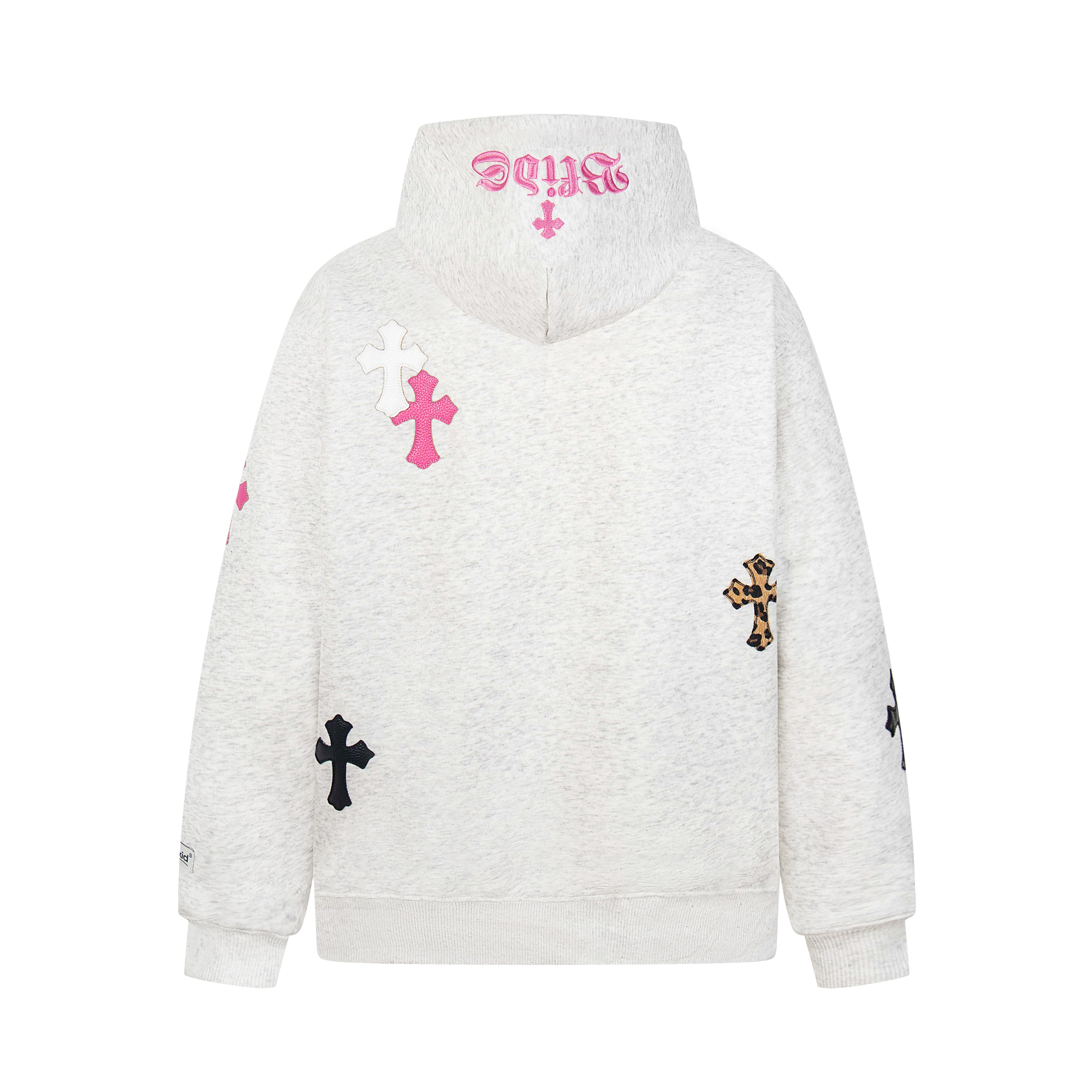 3-6-5.shop Cross Patch Full-Zip Hoodie