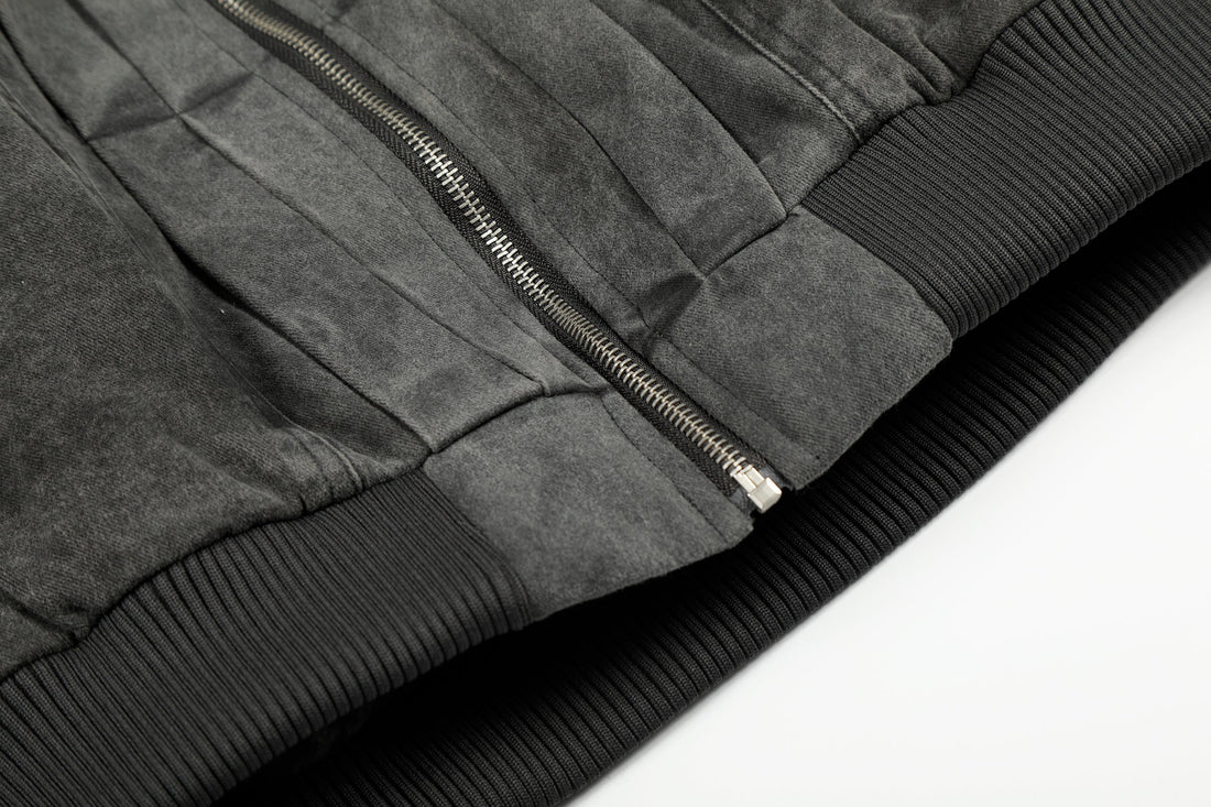 3-6-5.shop Washed Cotton Bomber Jacket