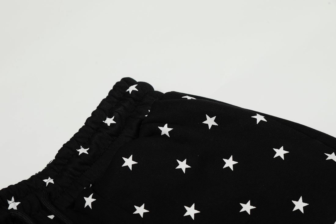 3-6-5.shop All-Over Star Print Wide-Leg Pants