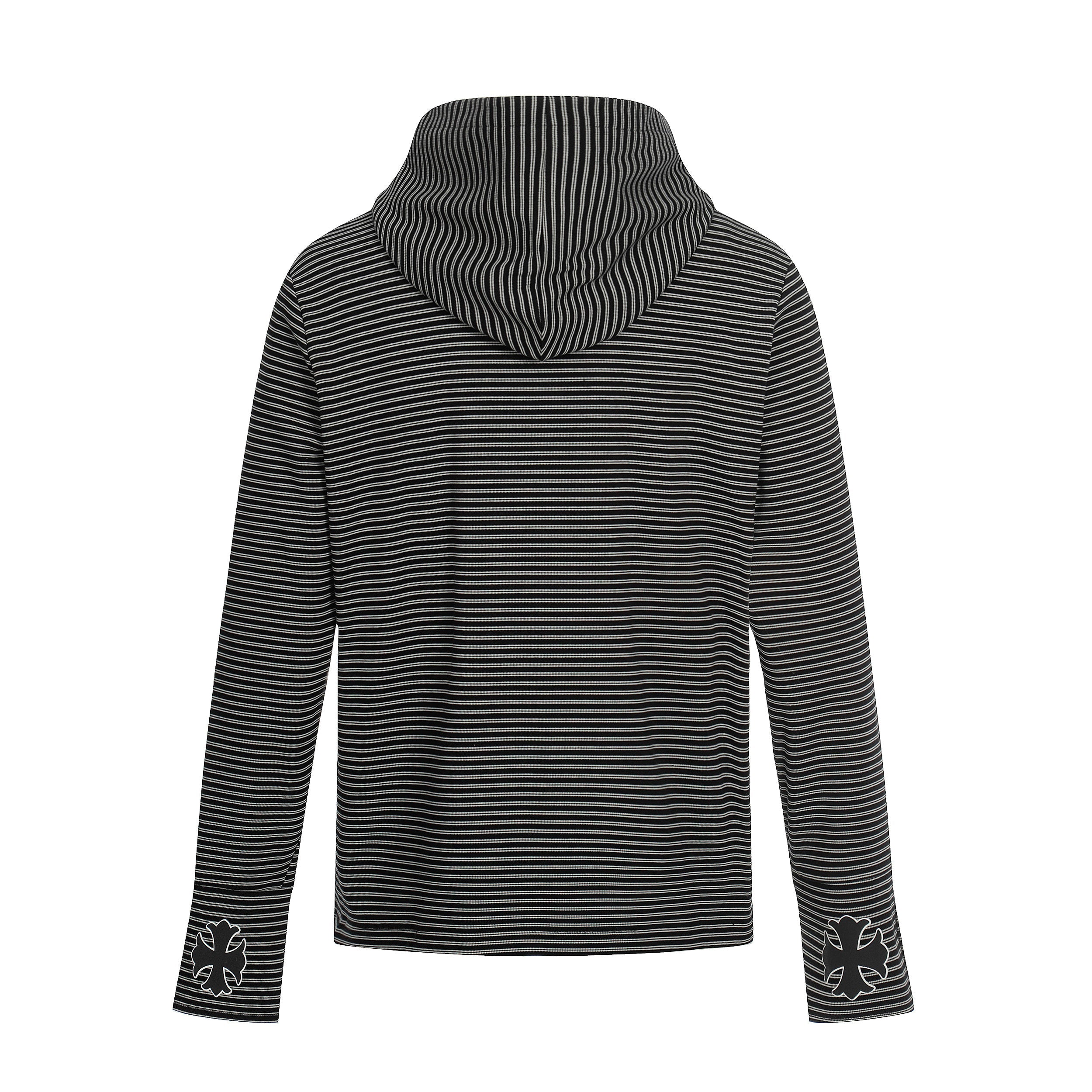 3-6-5.shop Striped Graphic Zip Hoodie