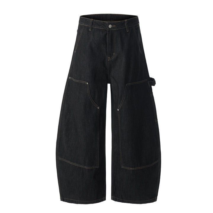 3-6-5.shop Utility Wide-Leg Denim Pants