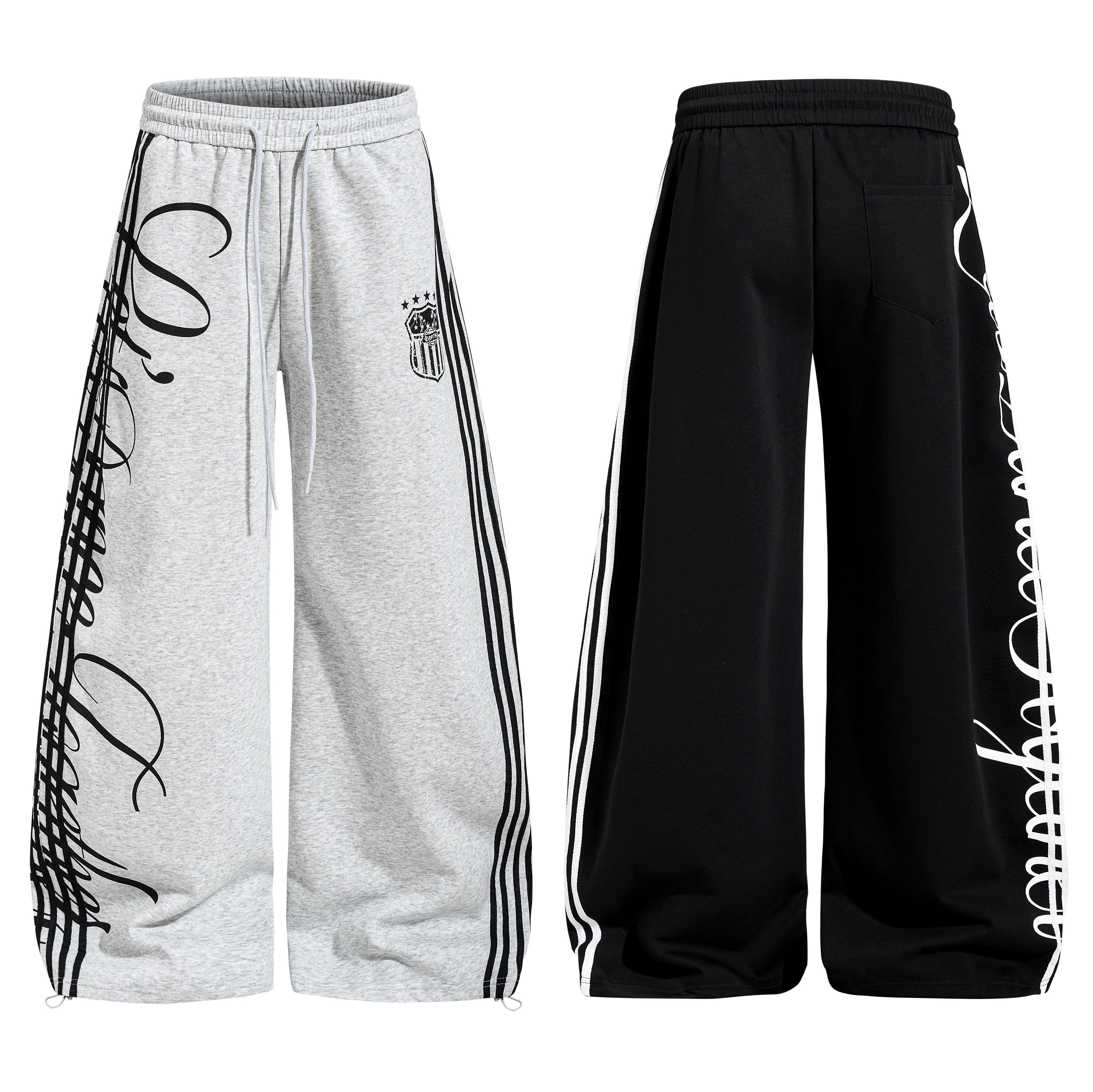 3-6-5.shop  Script Stripe Wide-Leg Sweatpants