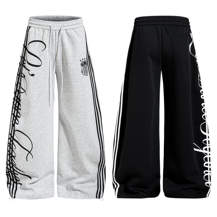 3-6-5.shop  Script Stripe Wide-Leg Sweatpants