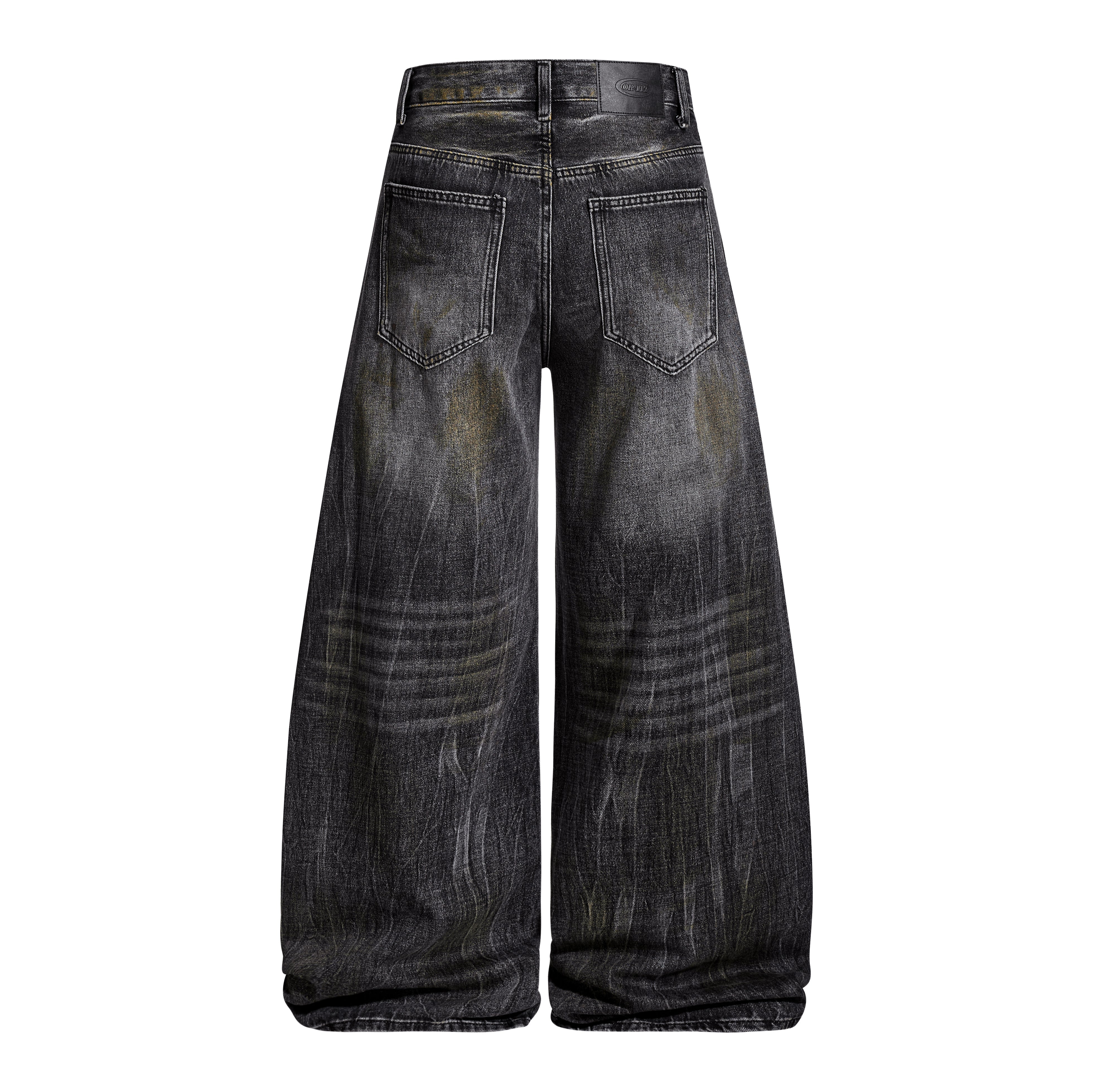 3-6-5.shop Vintage Washed Curved Denim Pants