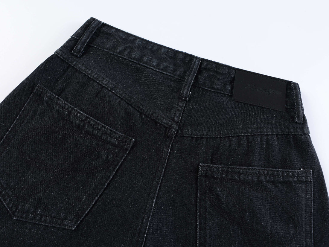 3-6-5.shop “Arc Button Wide Denim Shorts”
