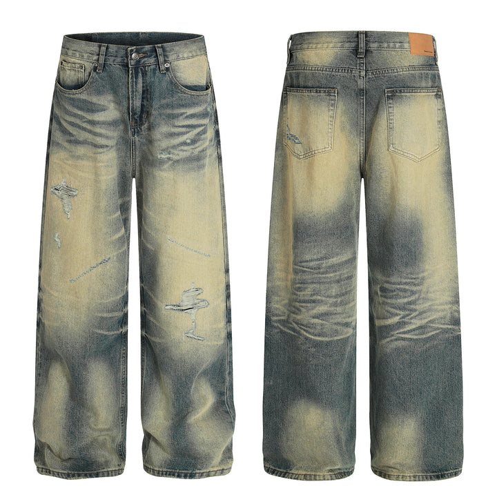 3-6-5.shop Vintage Washed Distressed Jeans