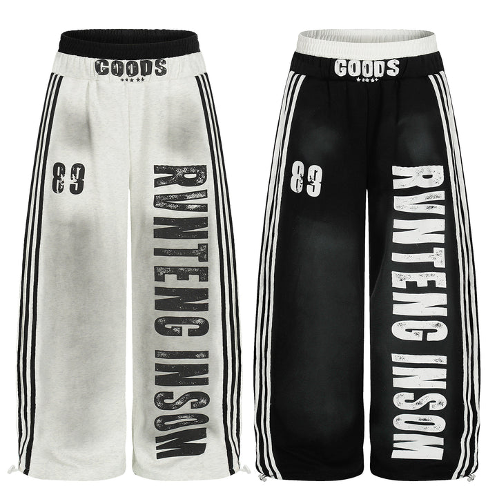 3-6-5.shop Bold Letter Stripe Track Pants
