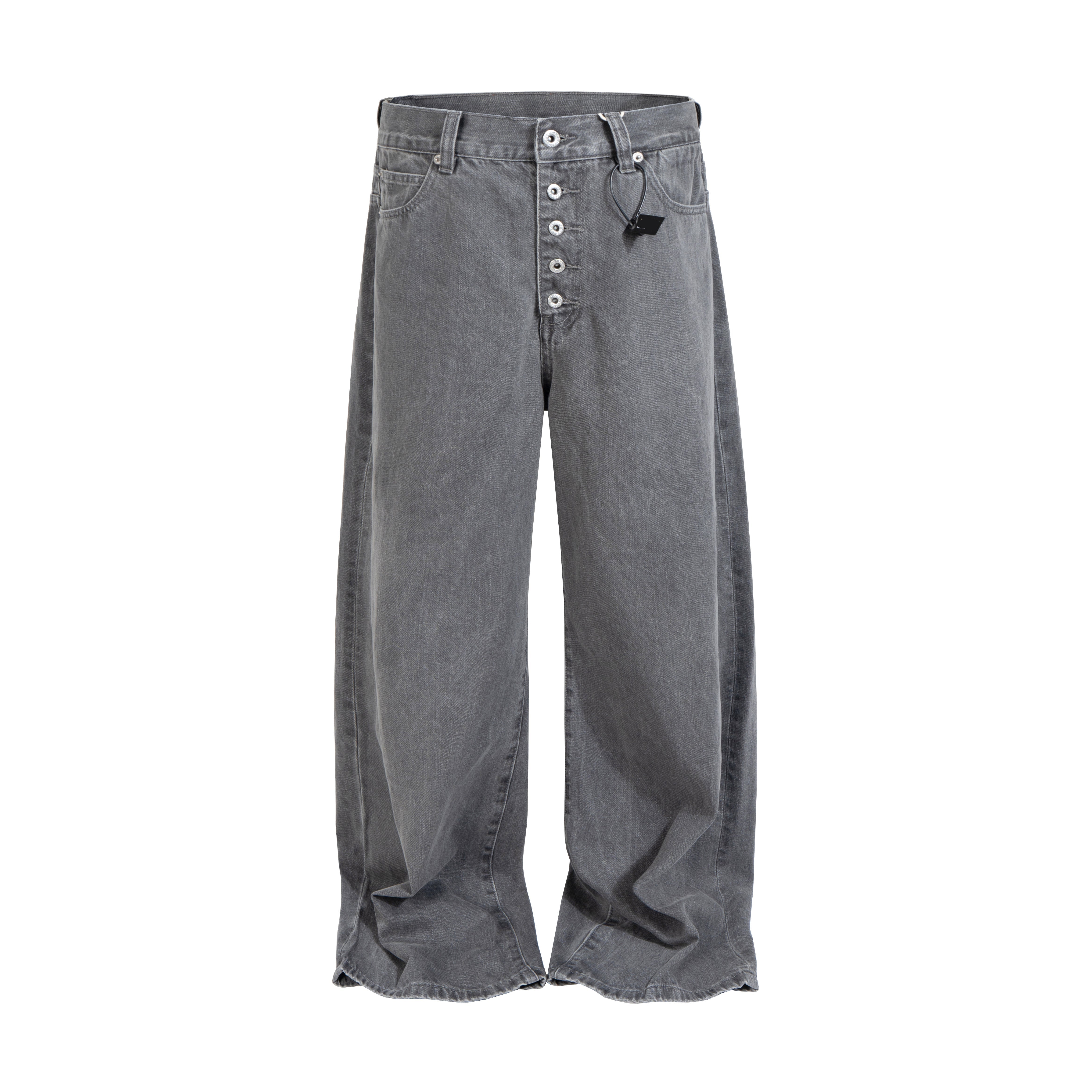 3-6-5.shop Button-Fly Washed Denim Pants