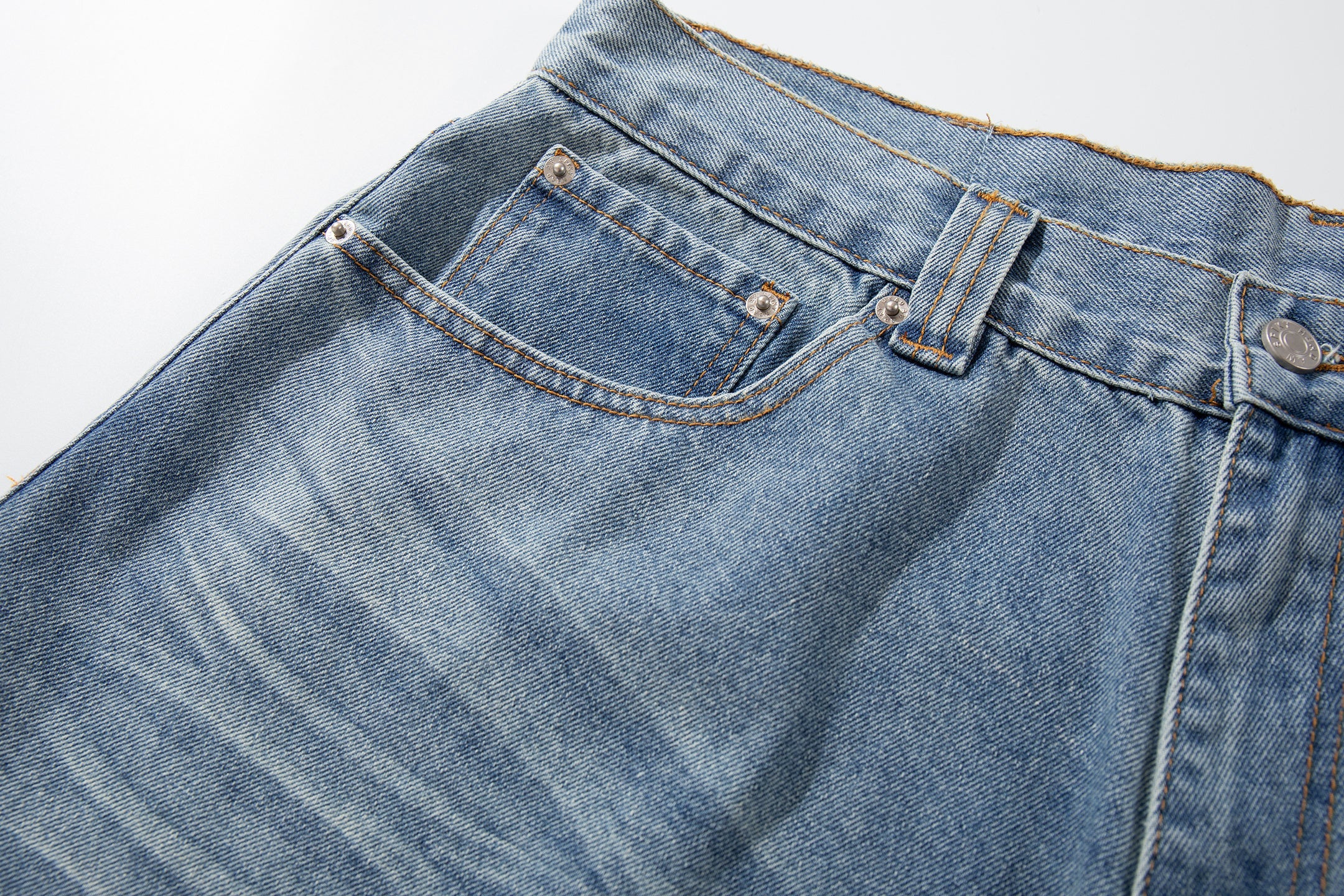 3-6-5.shop Washed Wide-Leg Denim Pants