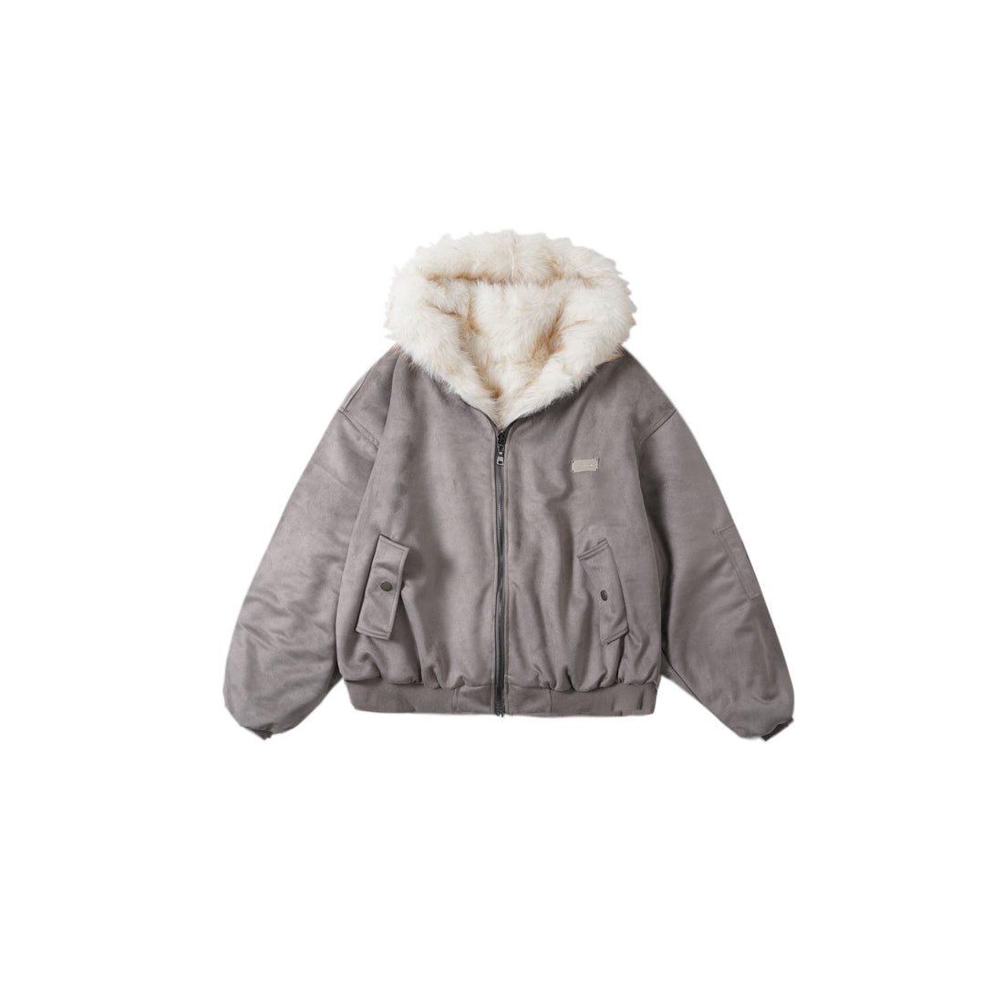 3-6-5.shop Reversible Faux Fur Hooded Jacket