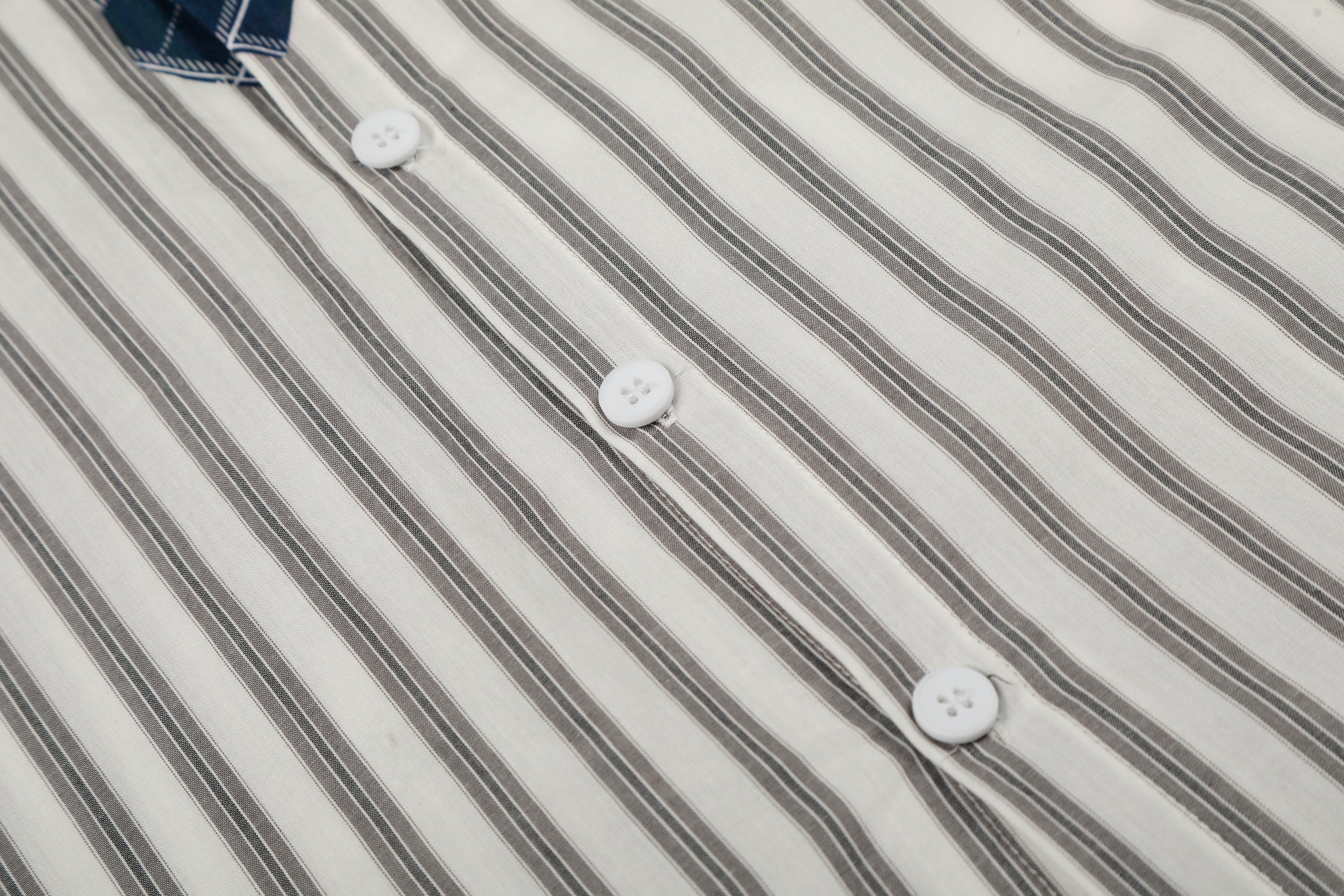 3-6-5.shop Striped Tie-Detail Button-Up Shirt