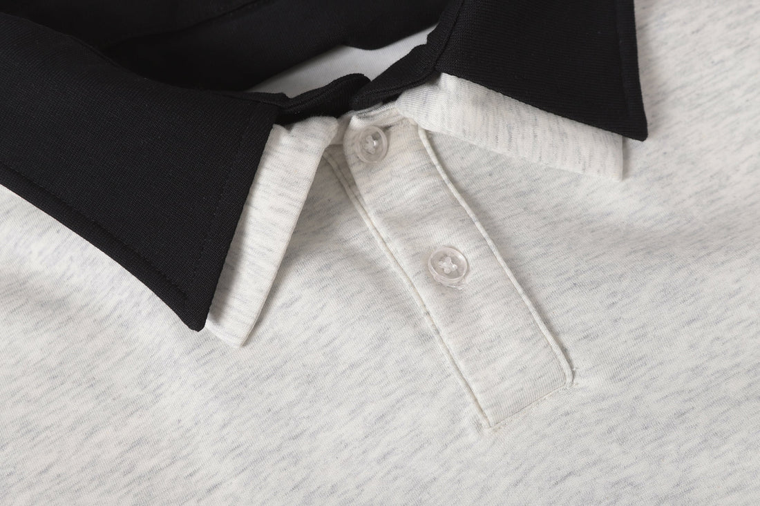 3-6-5.shop Layered Polo Long Sleeve Tee