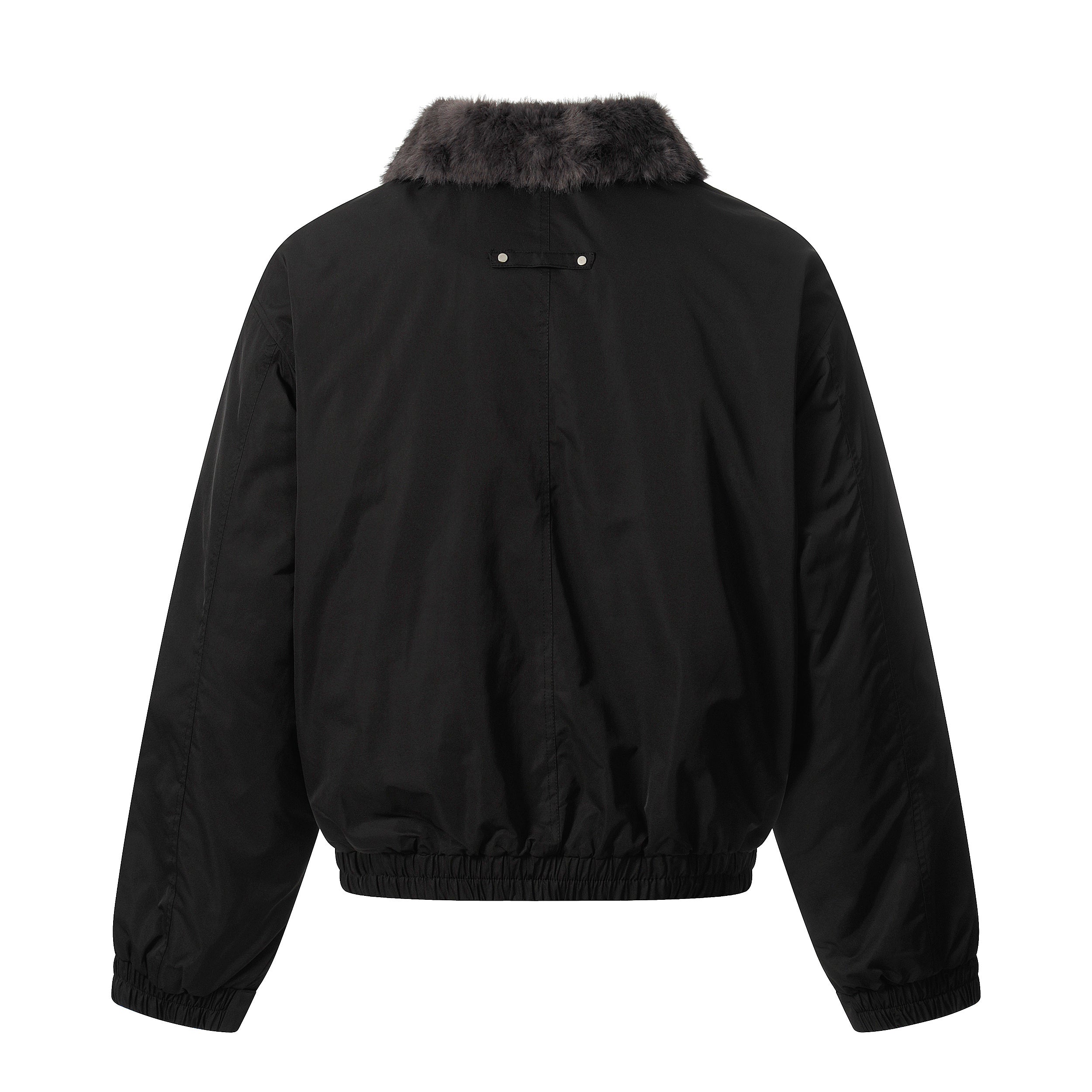 3-6-5.shop Faux Fur Collar Bomber Jacket