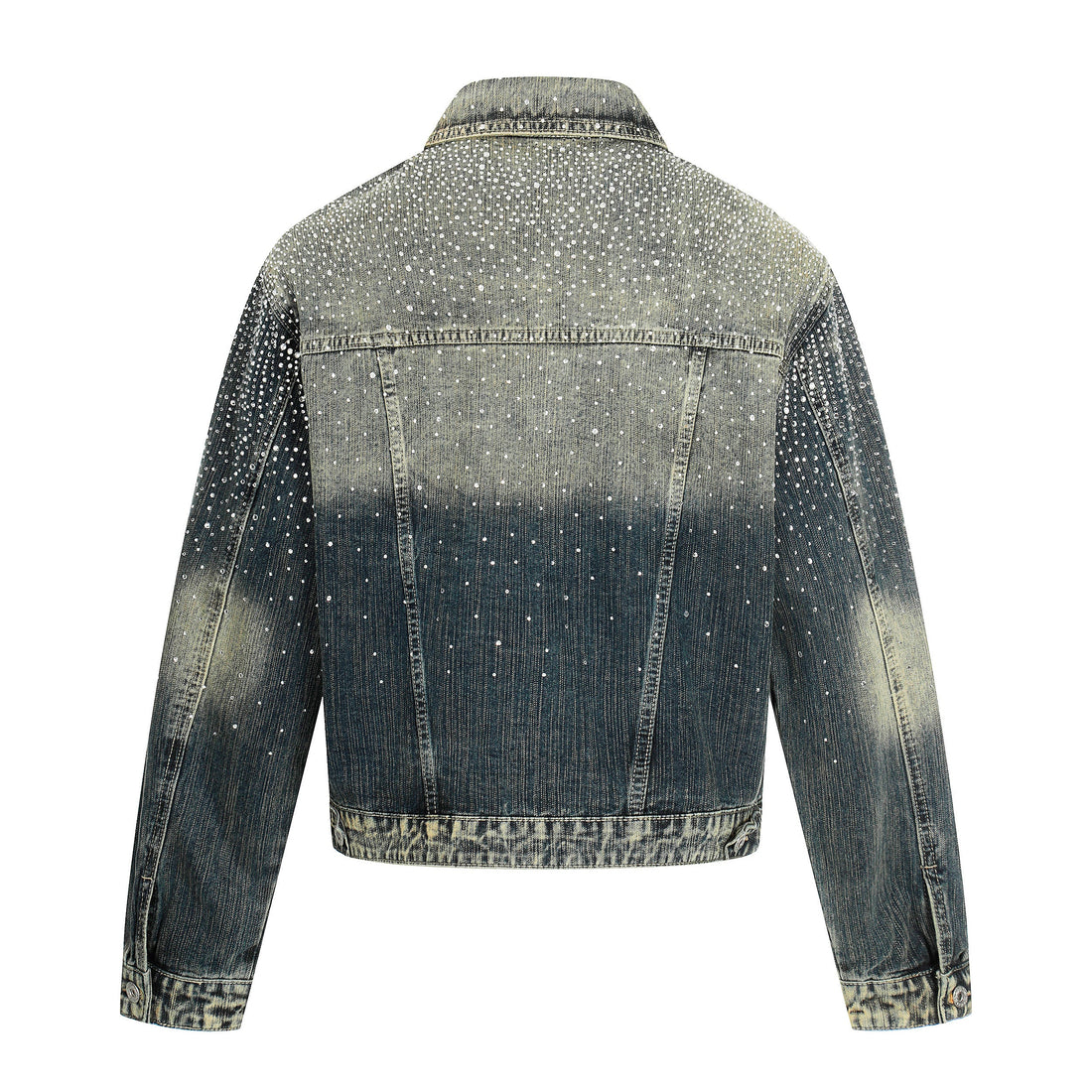 3-6-5.shop Rhinestone Gradient Denim Jacket
