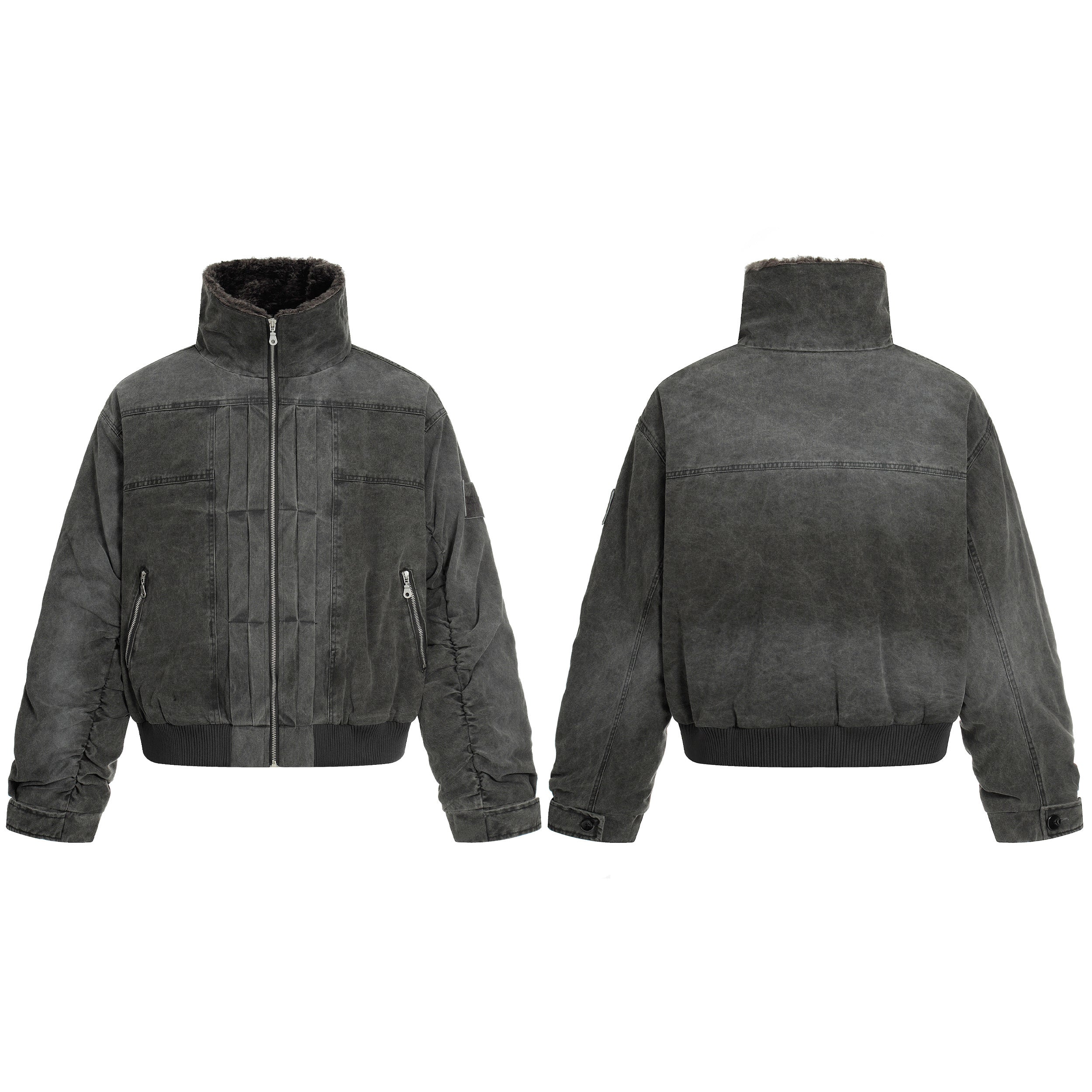 3-6-5.shop Washed Cotton Bomber Jacket