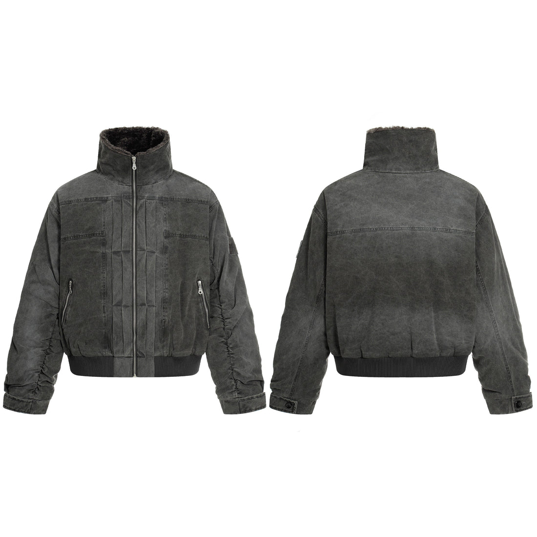 3-6-5.shop Washed Cotton Bomber Jacket