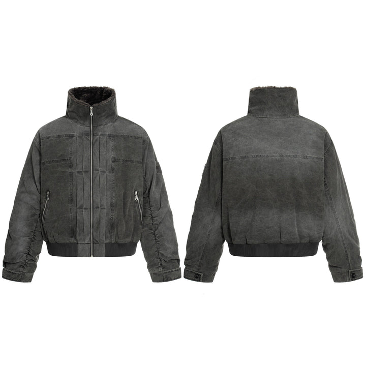 3-6-5.shop Washed Cotton Bomber Jacket
