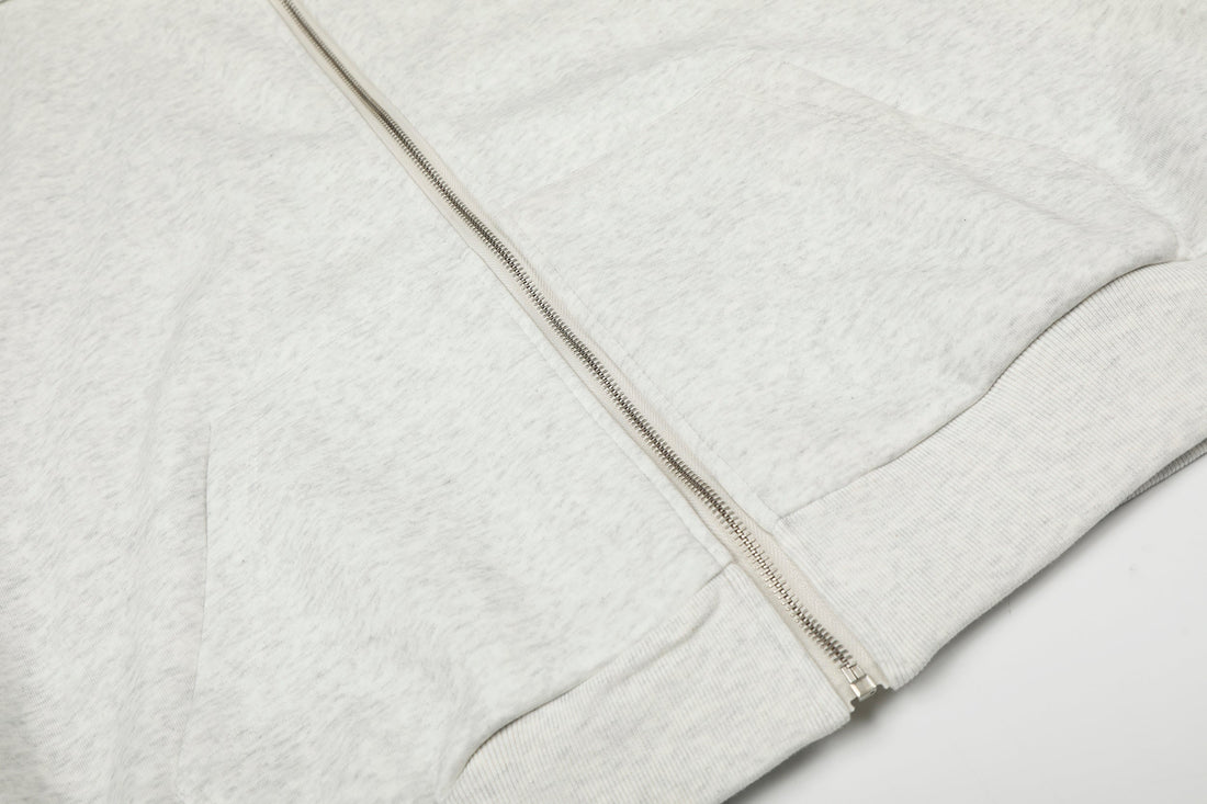 3-6-5.shop Cross Emblem Zip Hoodie