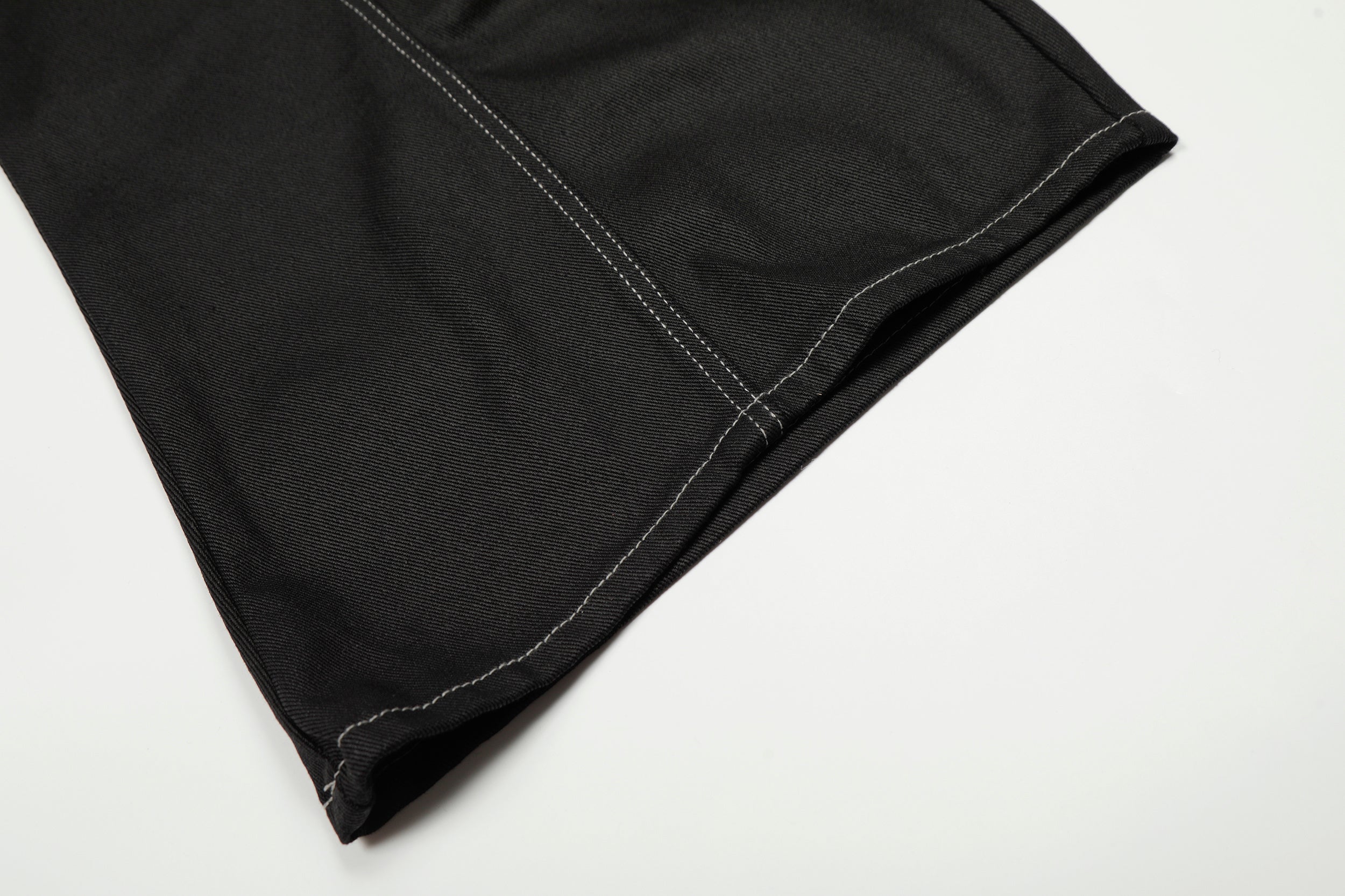 3-6-5.shop Contrast Stitch Wide Denim Pants