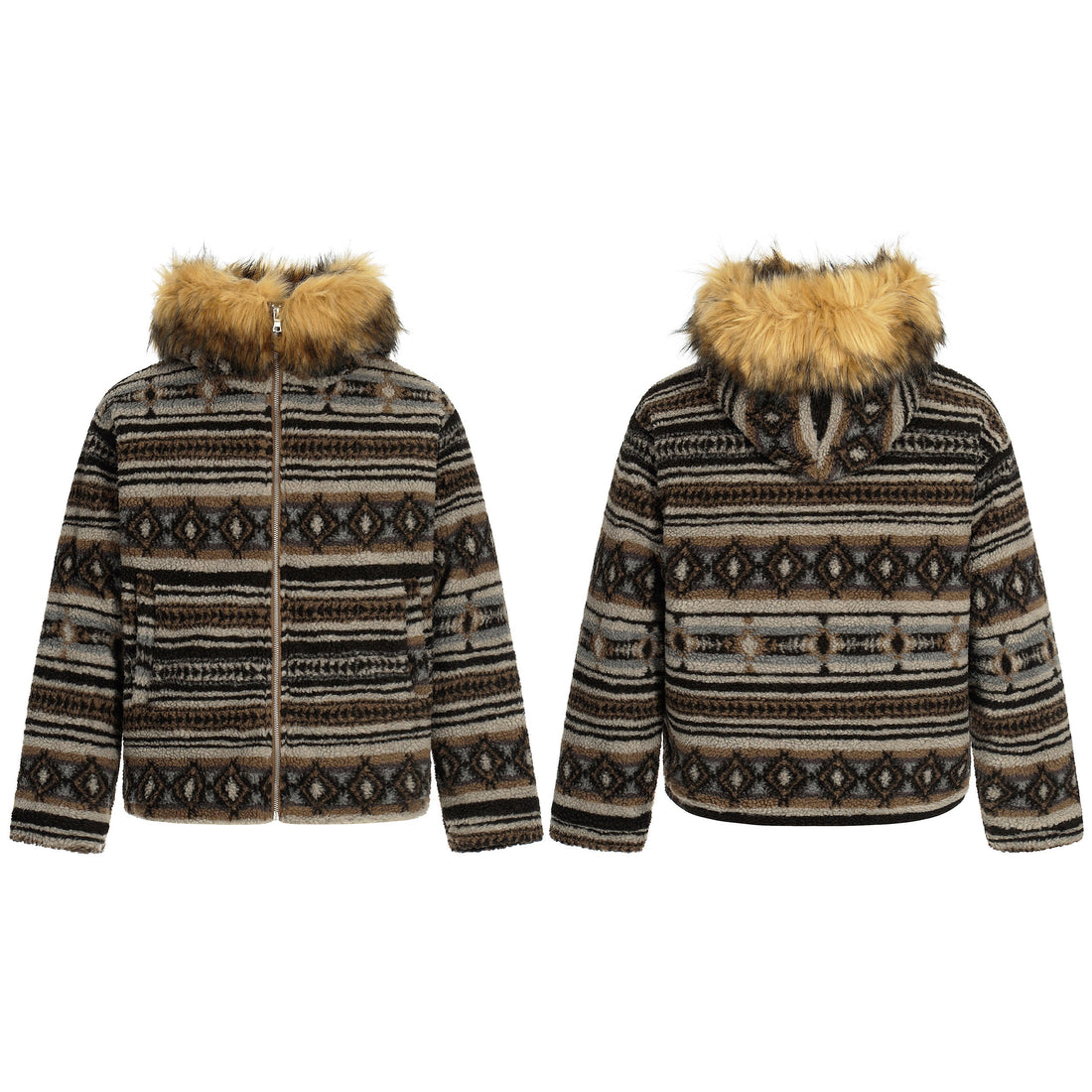 3-6-5.shop Nordic Fur-Trim Performance Zip Jacket