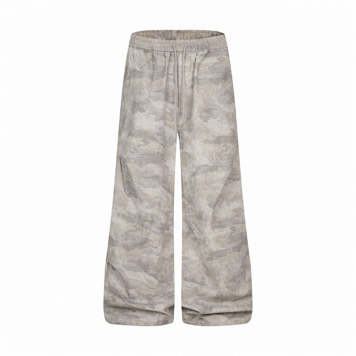 3-6-5.shop Washed Camo Wide-Leg Pants
