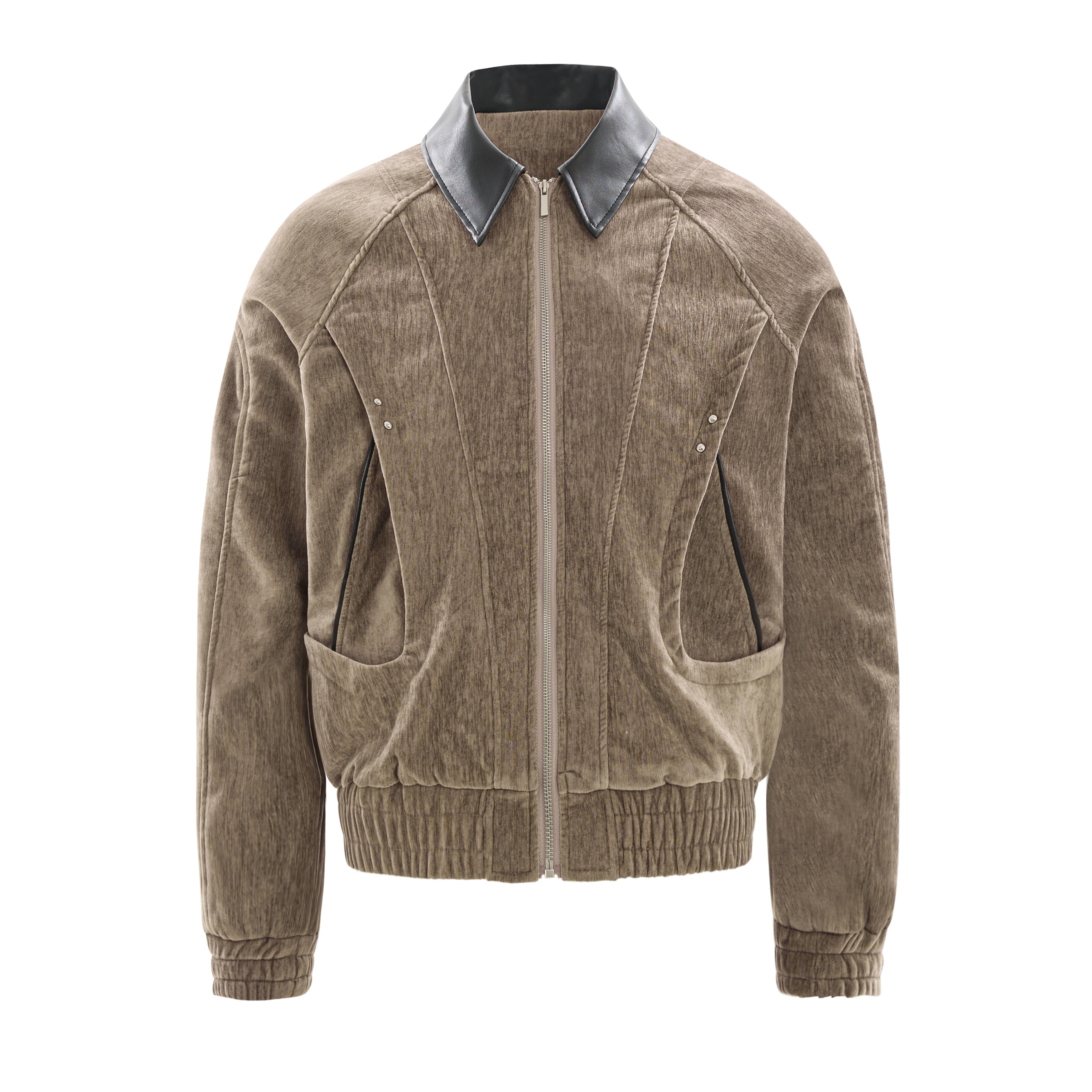 3-6-5.shop Chenille Panel Bomber Jacket
