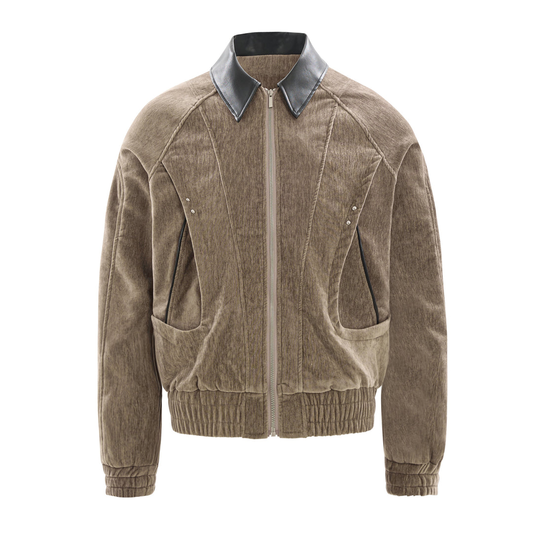3-6-5.shop Chenille Panel Bomber Jacket