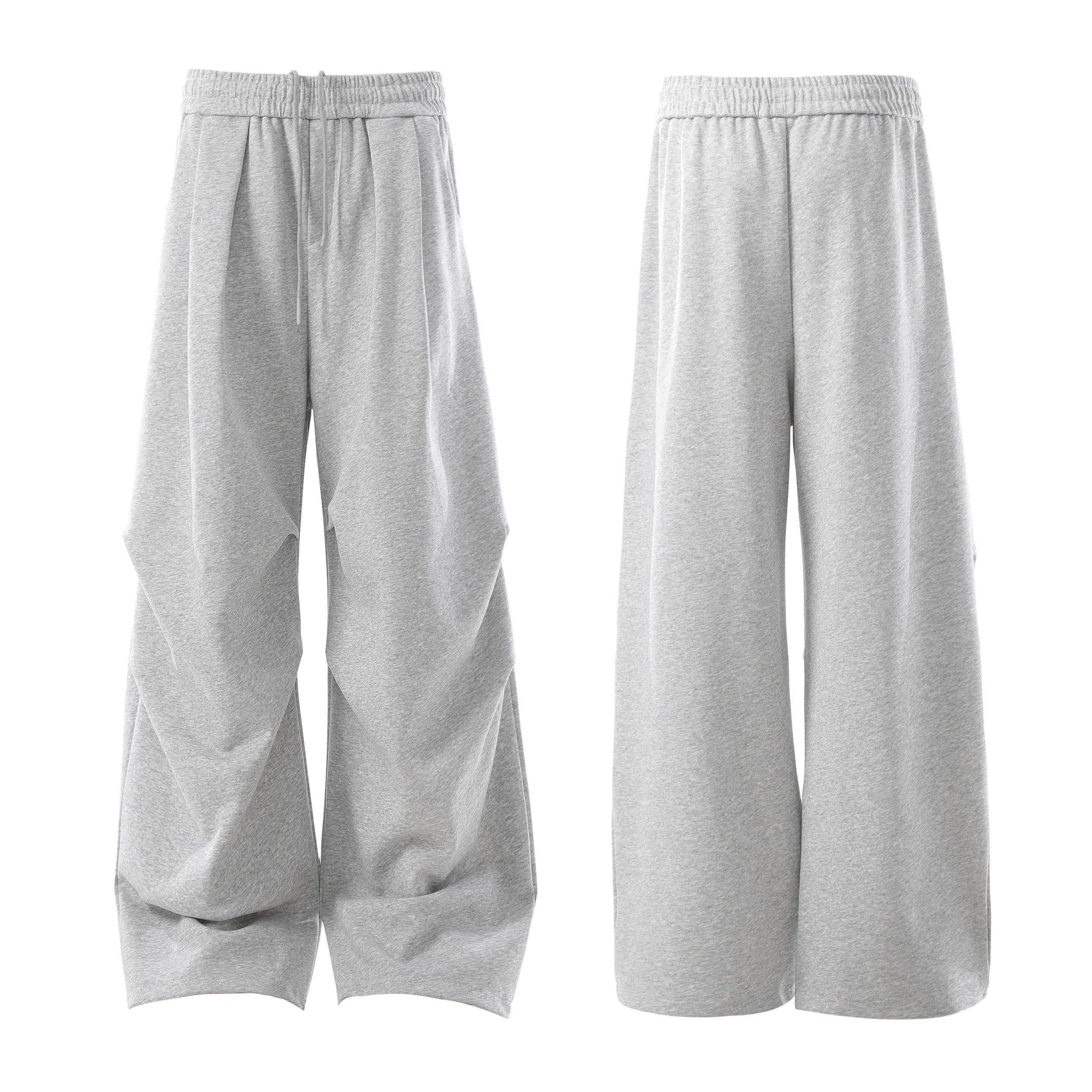 3-6-5.shop Sculpted Pleat Wide-Leg Sweatpants