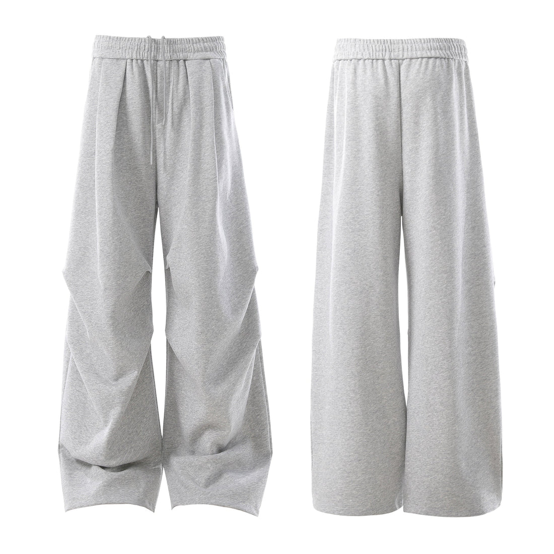 3-6-5.shop Sculpted Pleat Wide-Leg Sweatpants