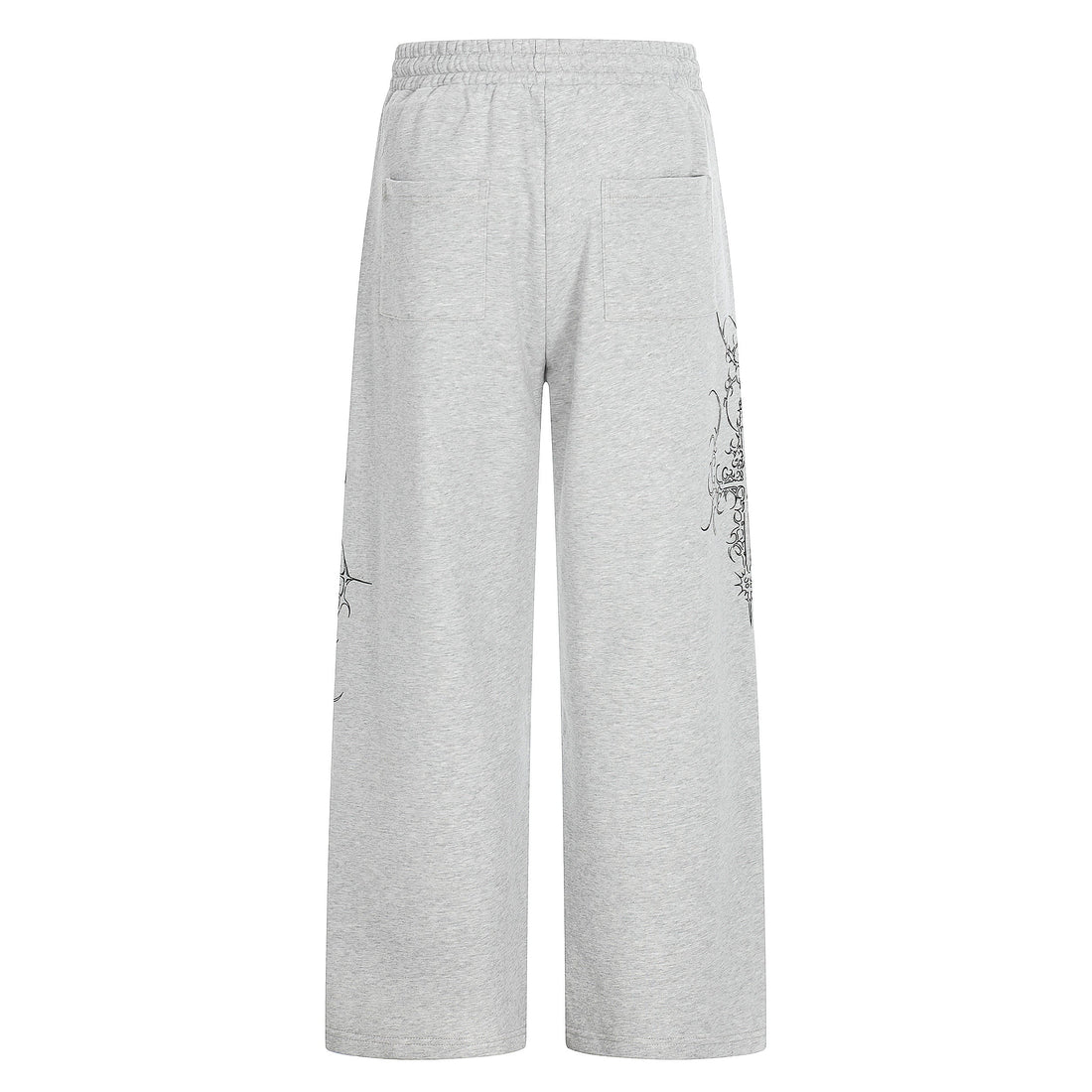 3-6-5.shop Gothic Line Graphic Wide-Leg Sweatpants